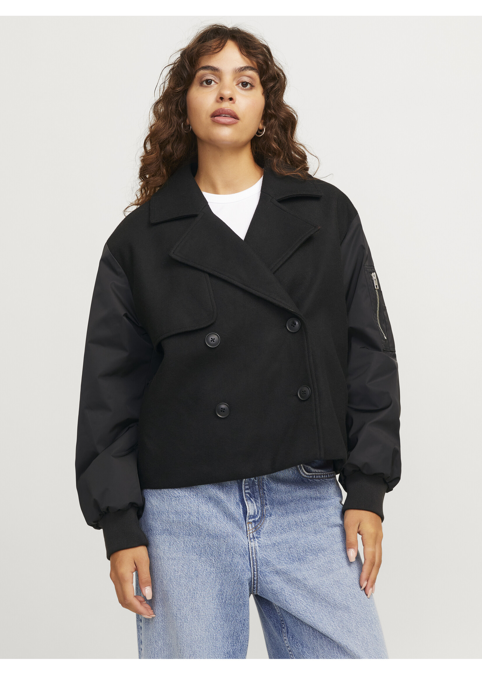 JXHARPER MIX BIKER JACKET - BLACK