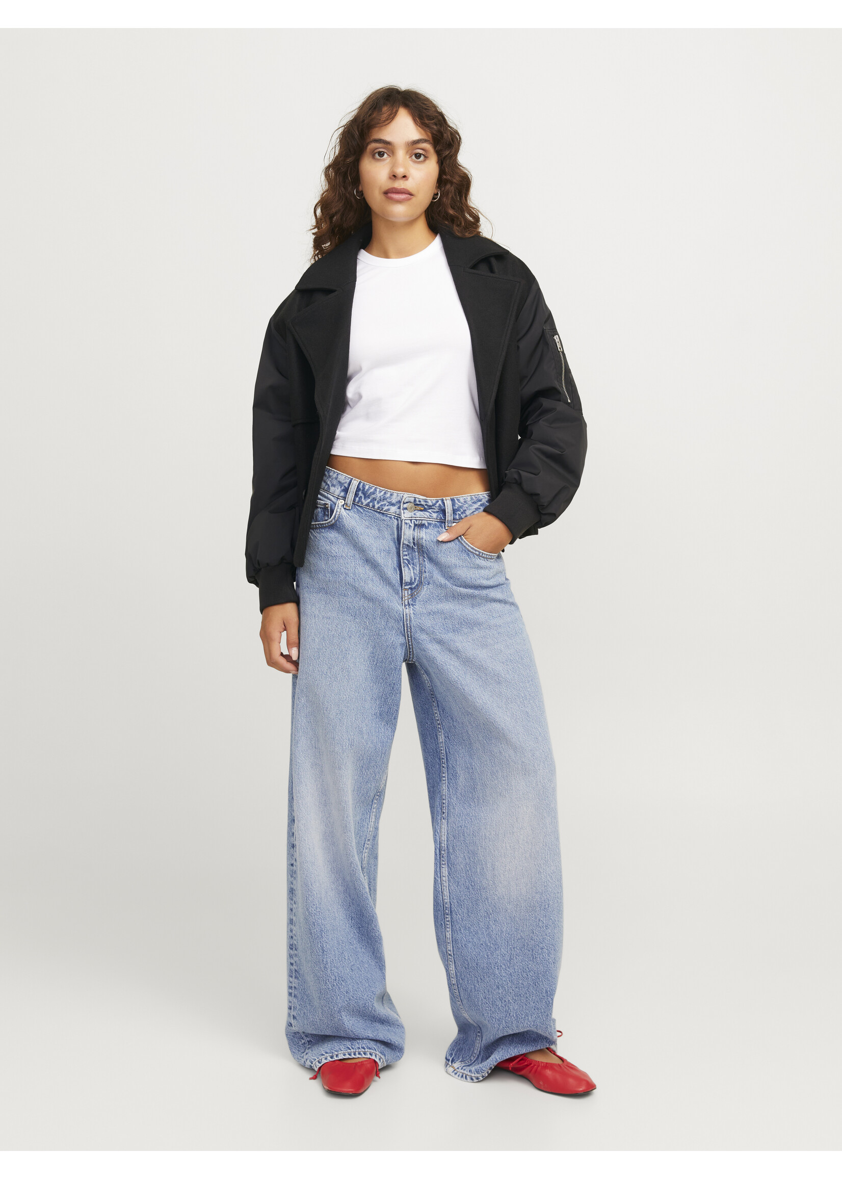 JXHARPER MIX BIKER JACKET - BLACK