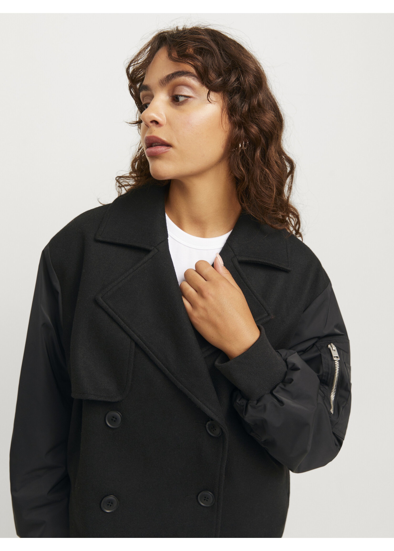 JXHARPER MIX BIKER JACKET - BLACK