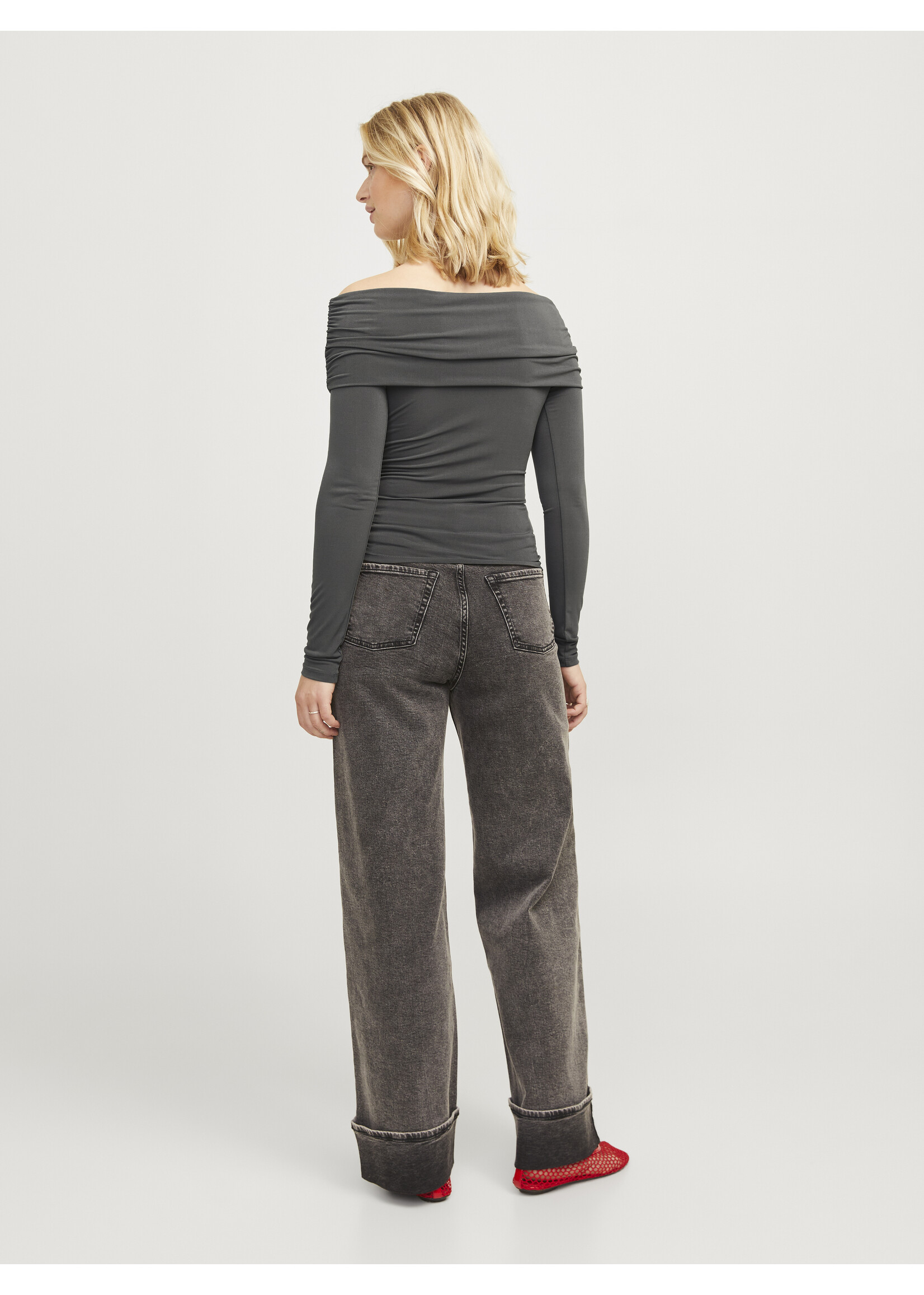 JXMILLE OFF SHOULDER TOP - THUNDERSTORM
