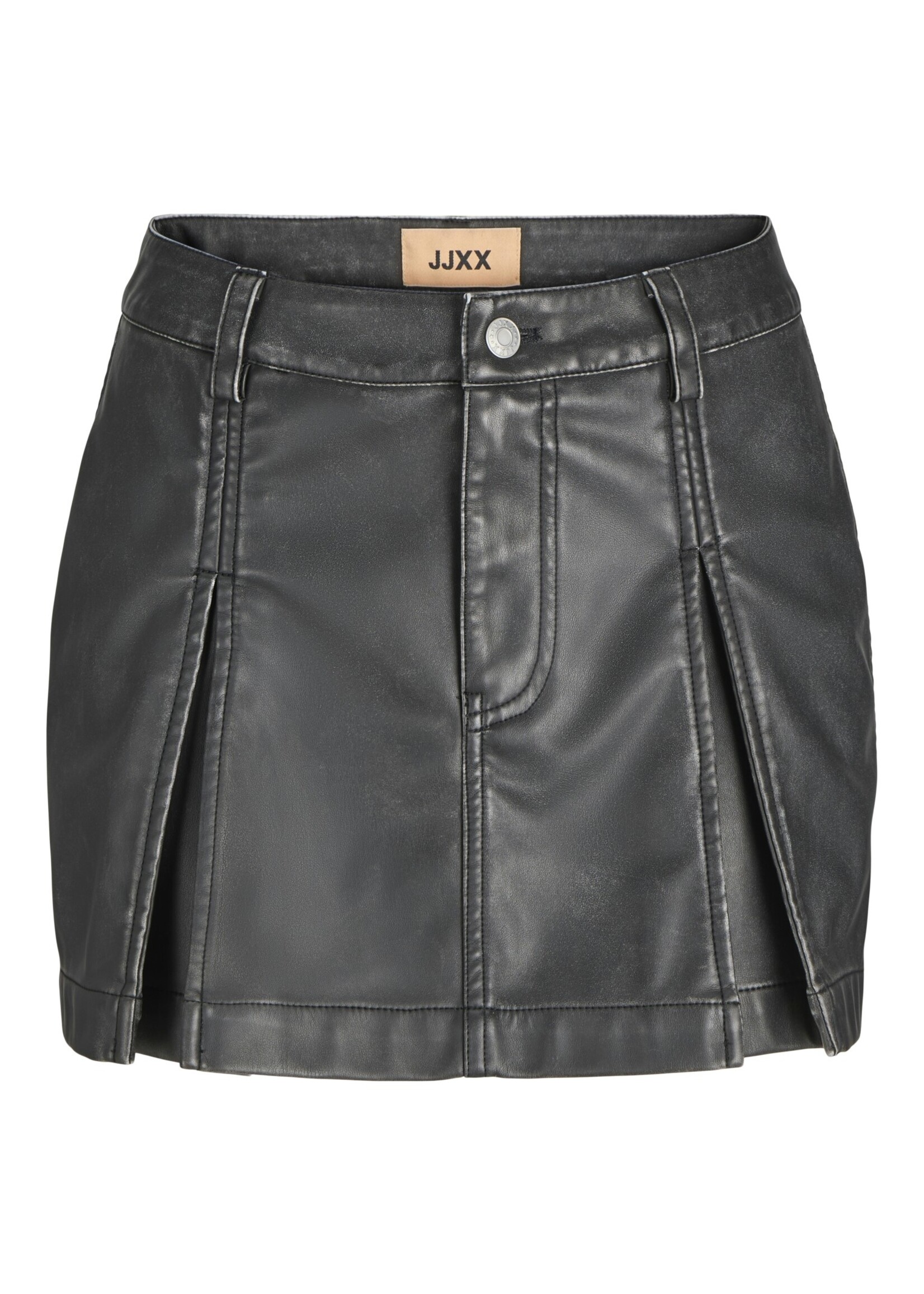JXTORA PLEATED WASHED SKIRT - BLACK