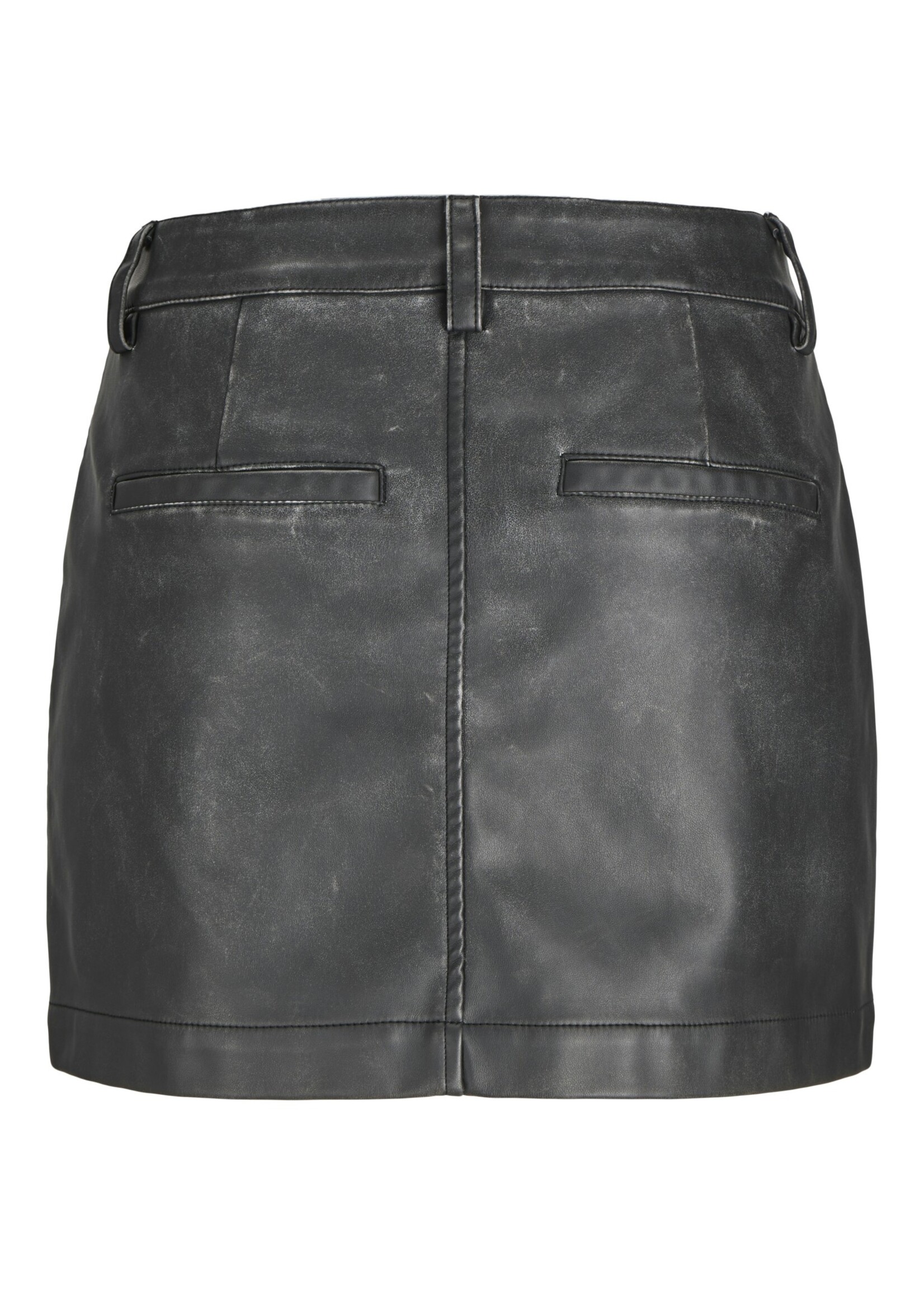 JXTORA PLEATED WASHED SKIRT - BLACK