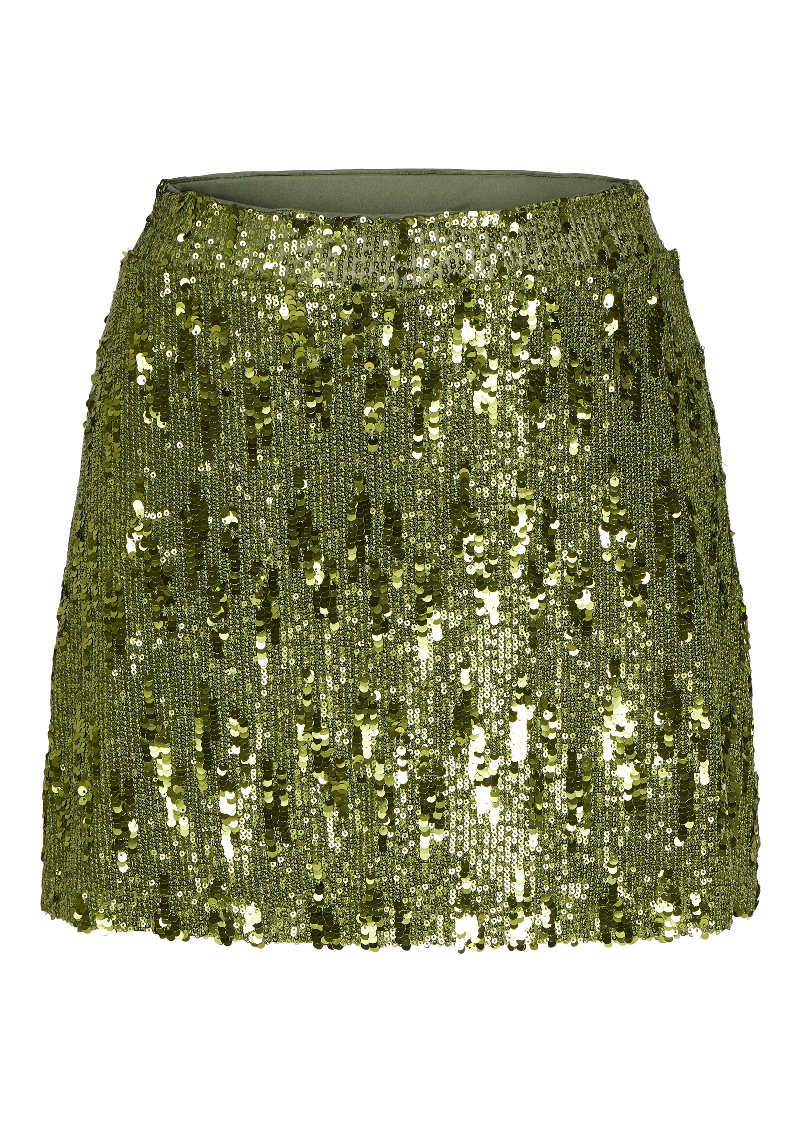 JXTARA SEQUIN MINI SKIRT - PERROT GREEN