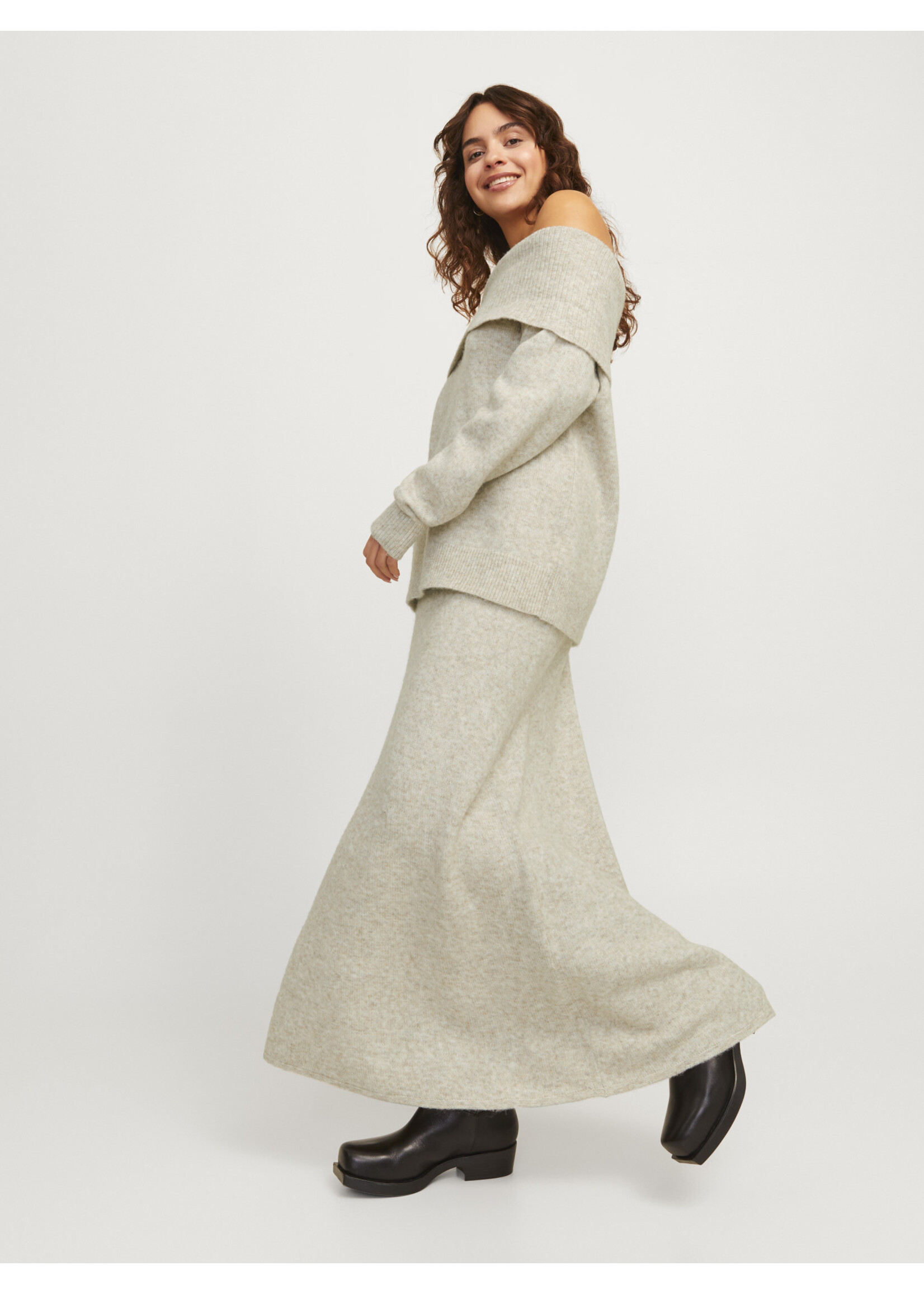 JXMINKA KNIT SKIRT - FOG