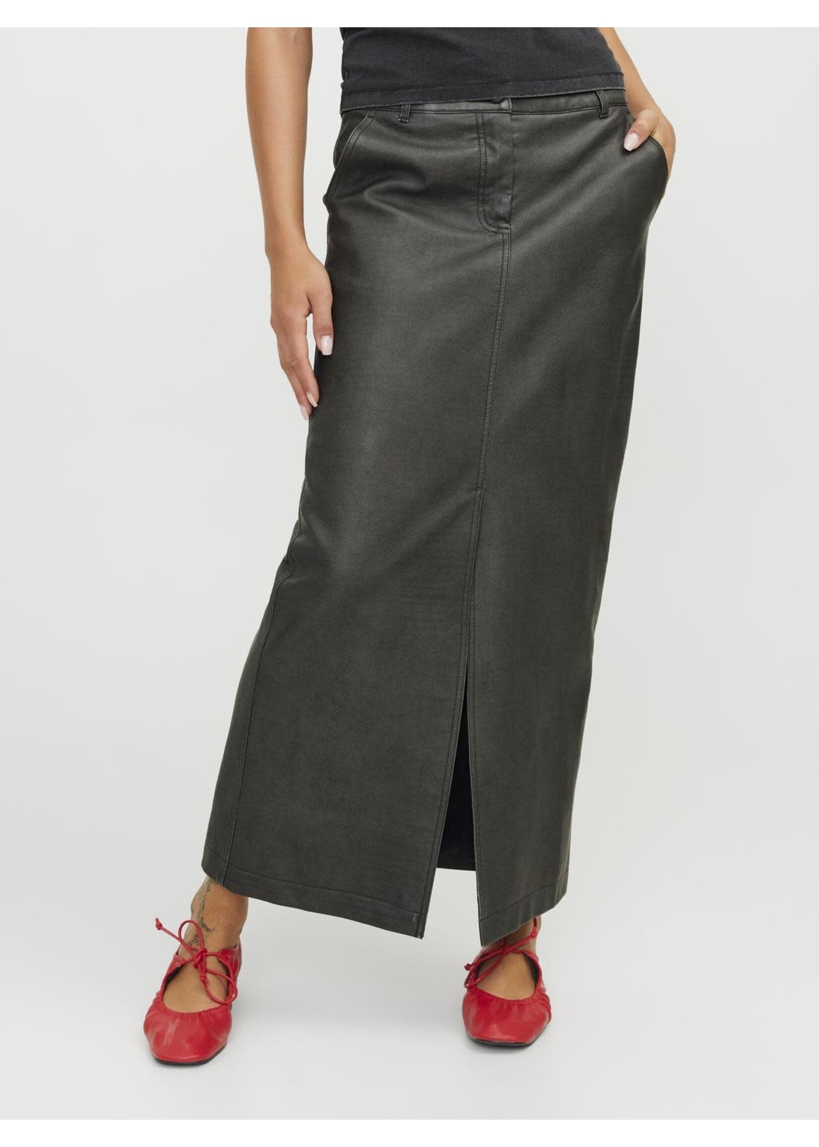 JXMADDY LONG MW SKIRT - BLACK