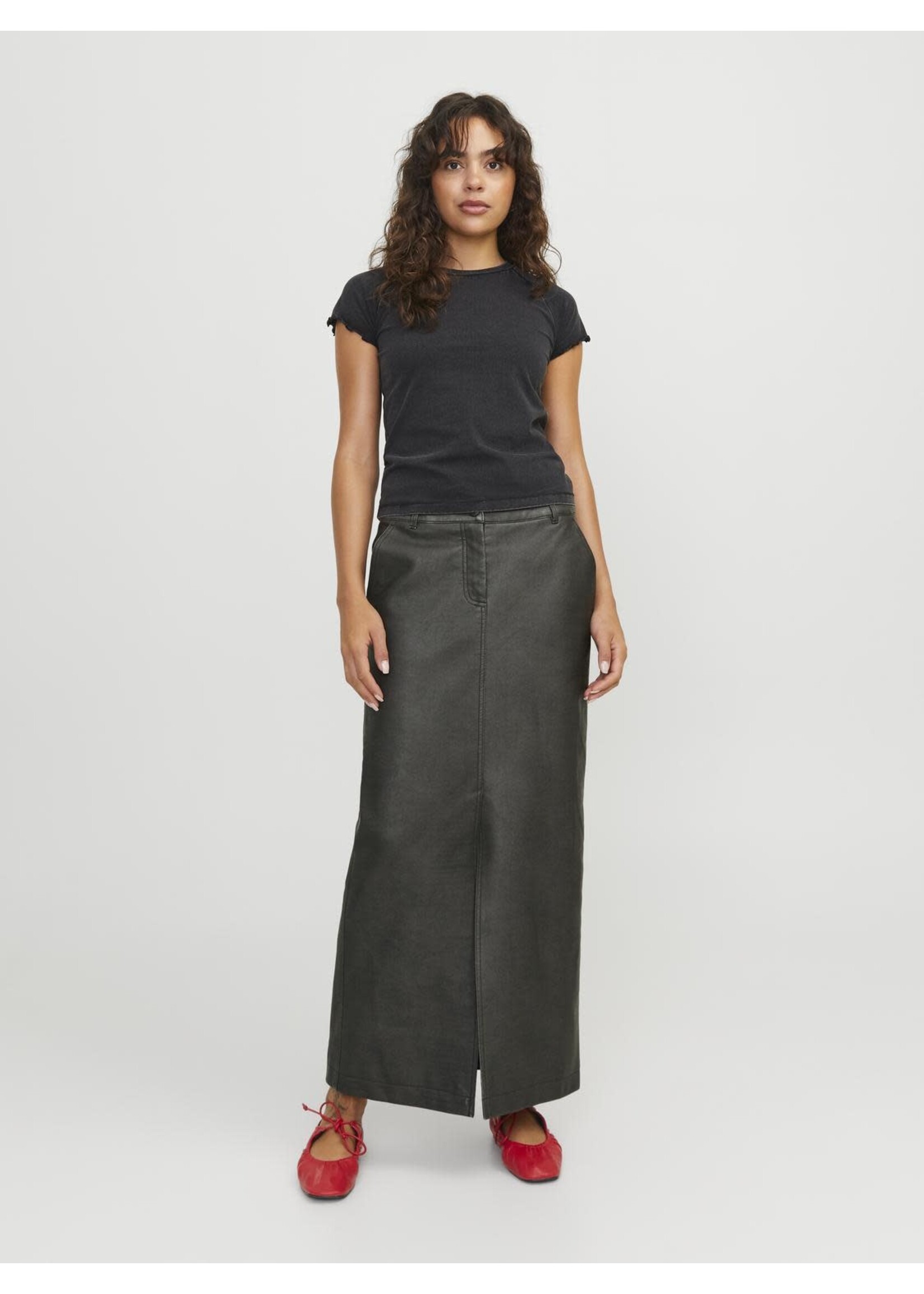 JXMADDY LONG MW SKIRT - BLACK