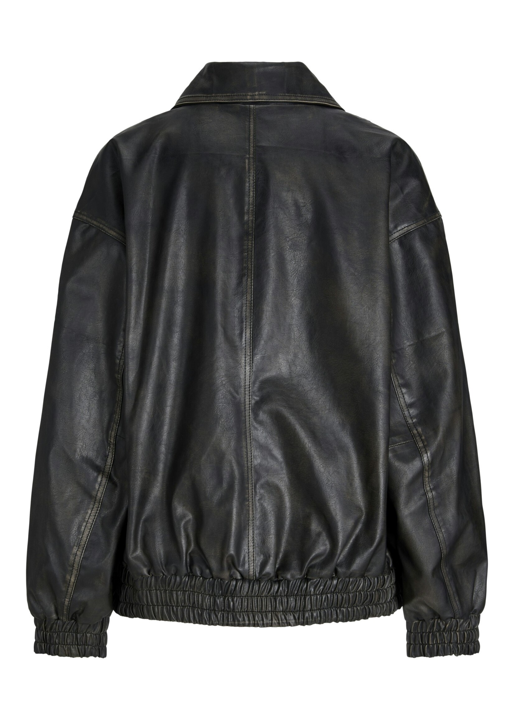 JXRAVEN BOMBER FAUX LEATHER JACKET
