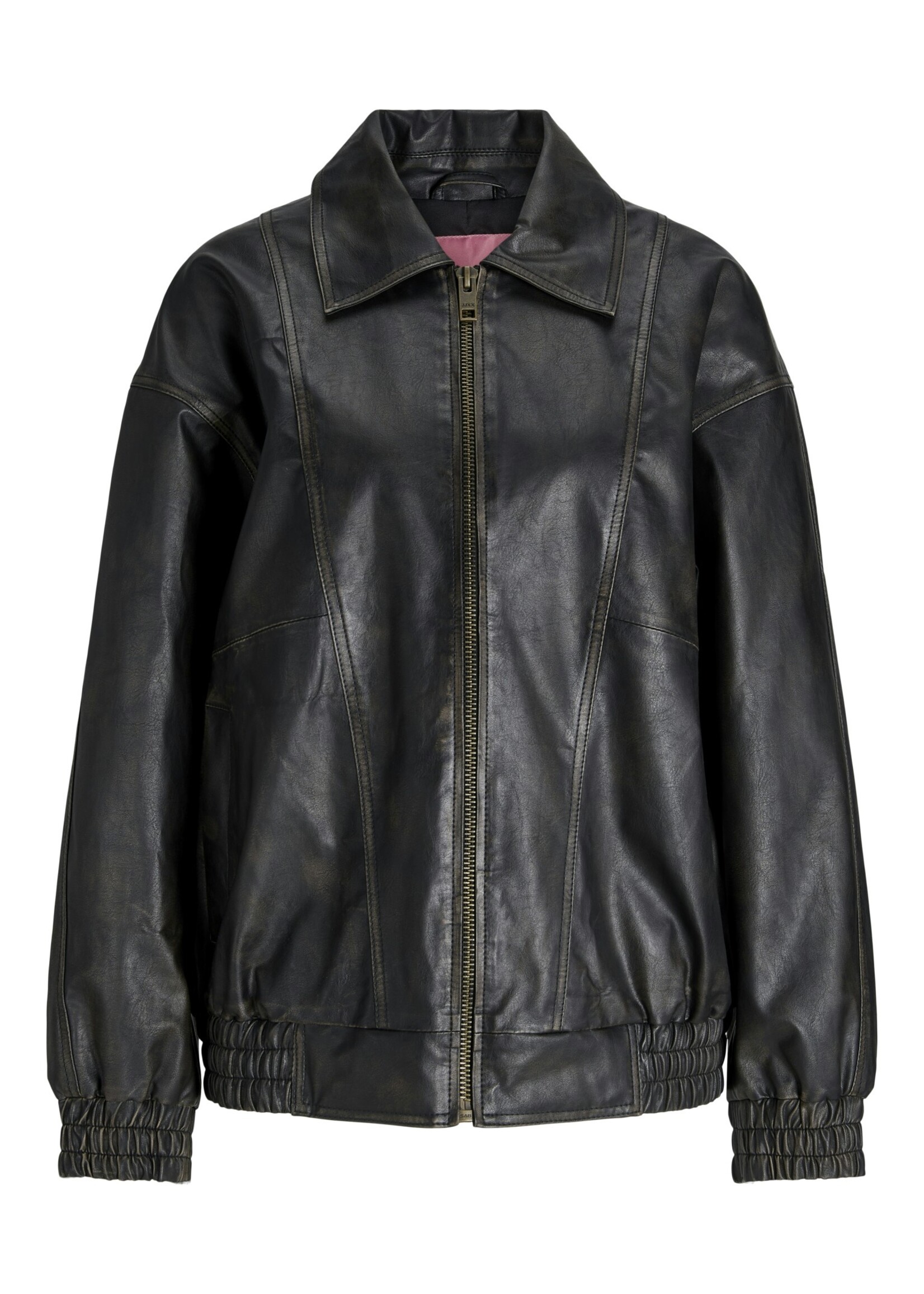 JXRAVEN BOMBER FAUX LEATHER JACKET