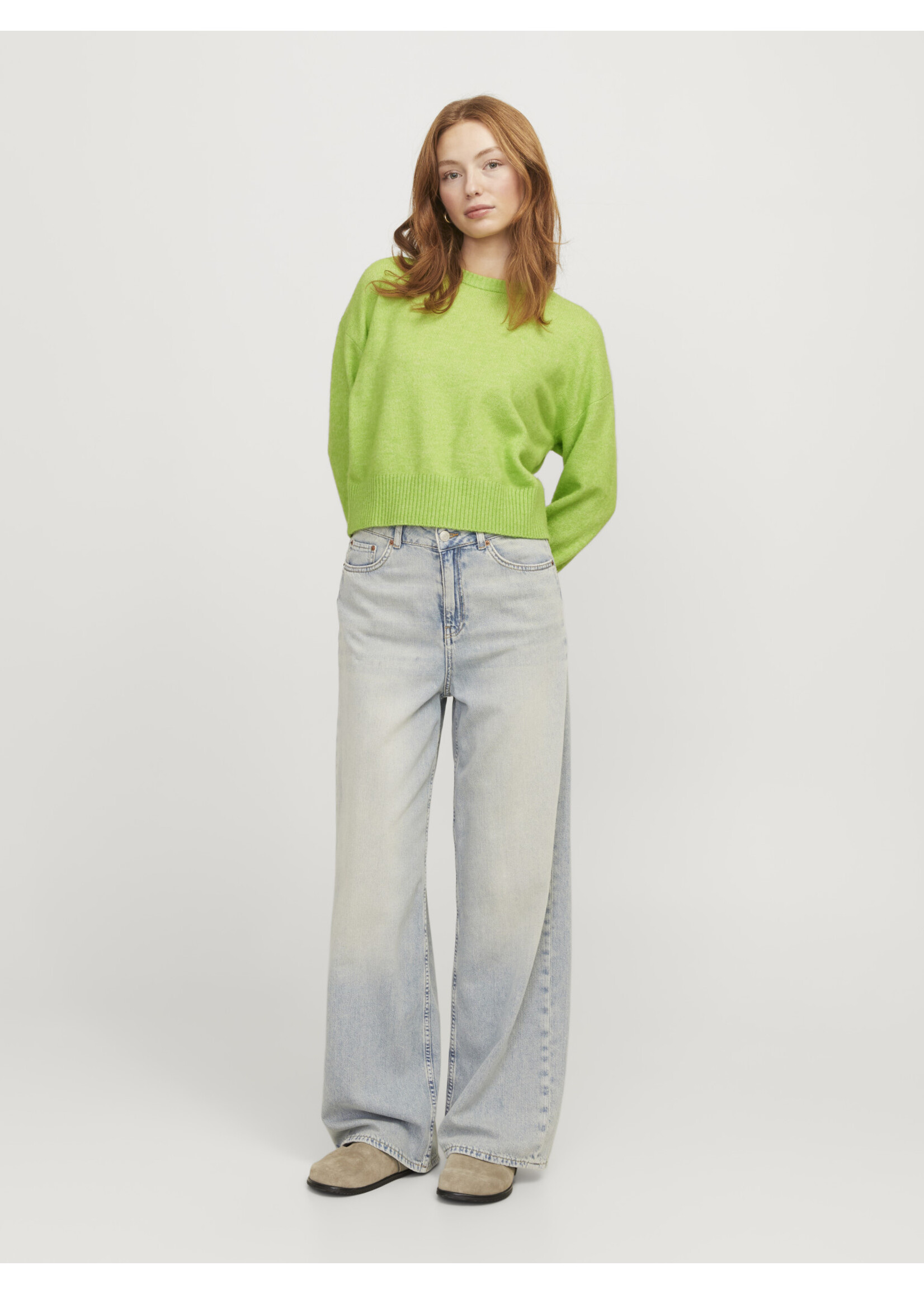 JXADINA crew neck knit Parrot Green