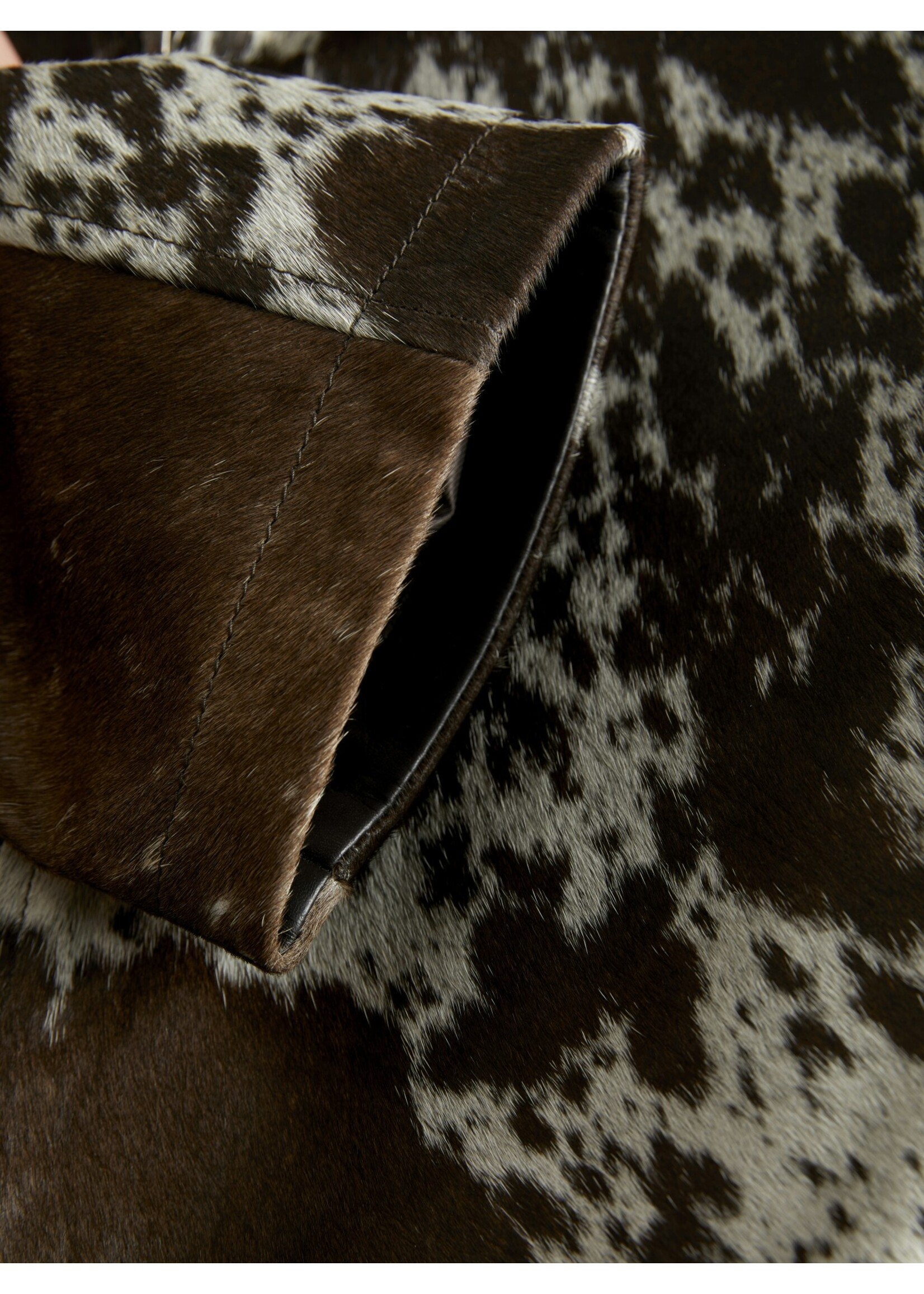 JXENYA Leather cow jacket