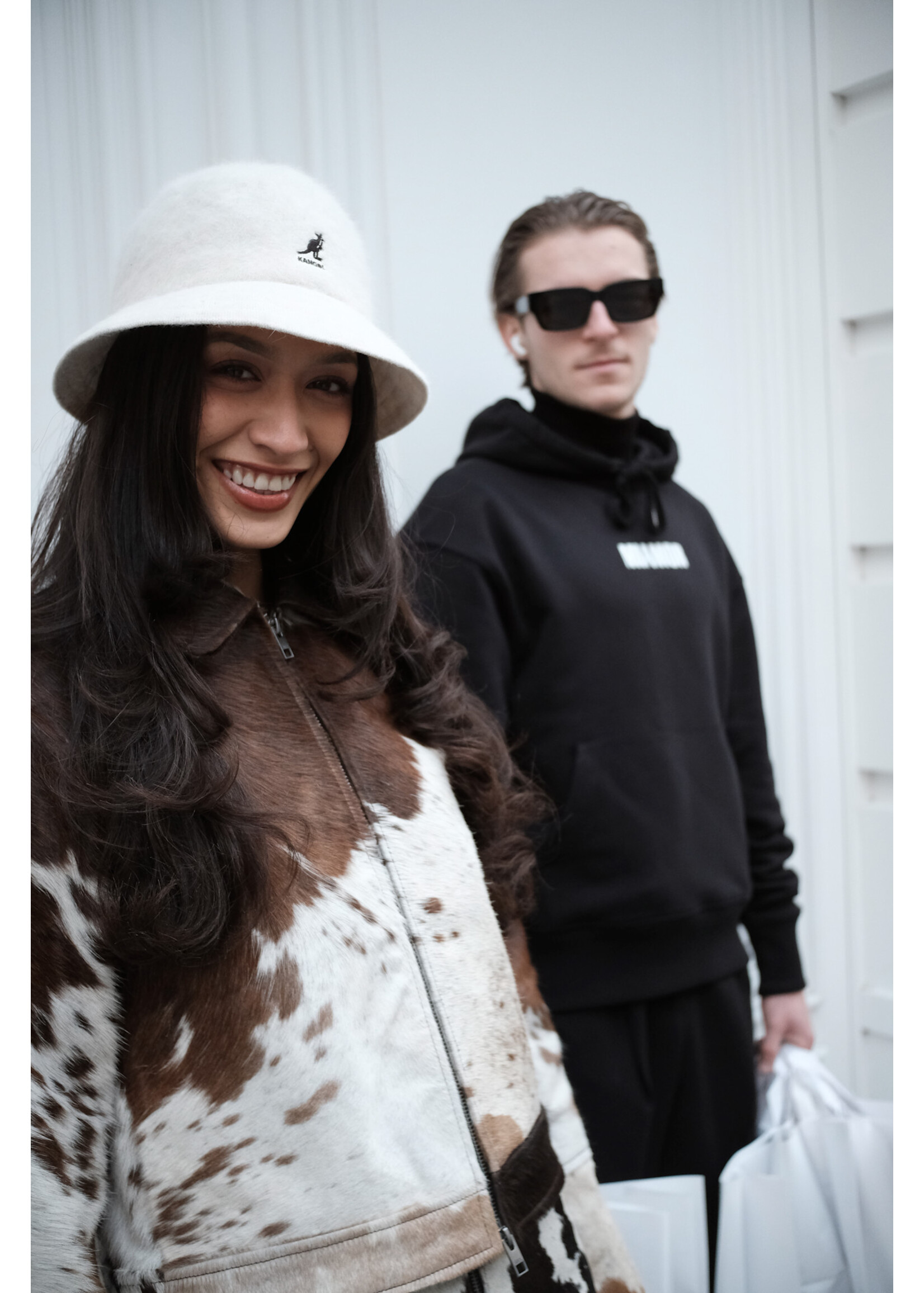 JXENYA Leather cow jacket