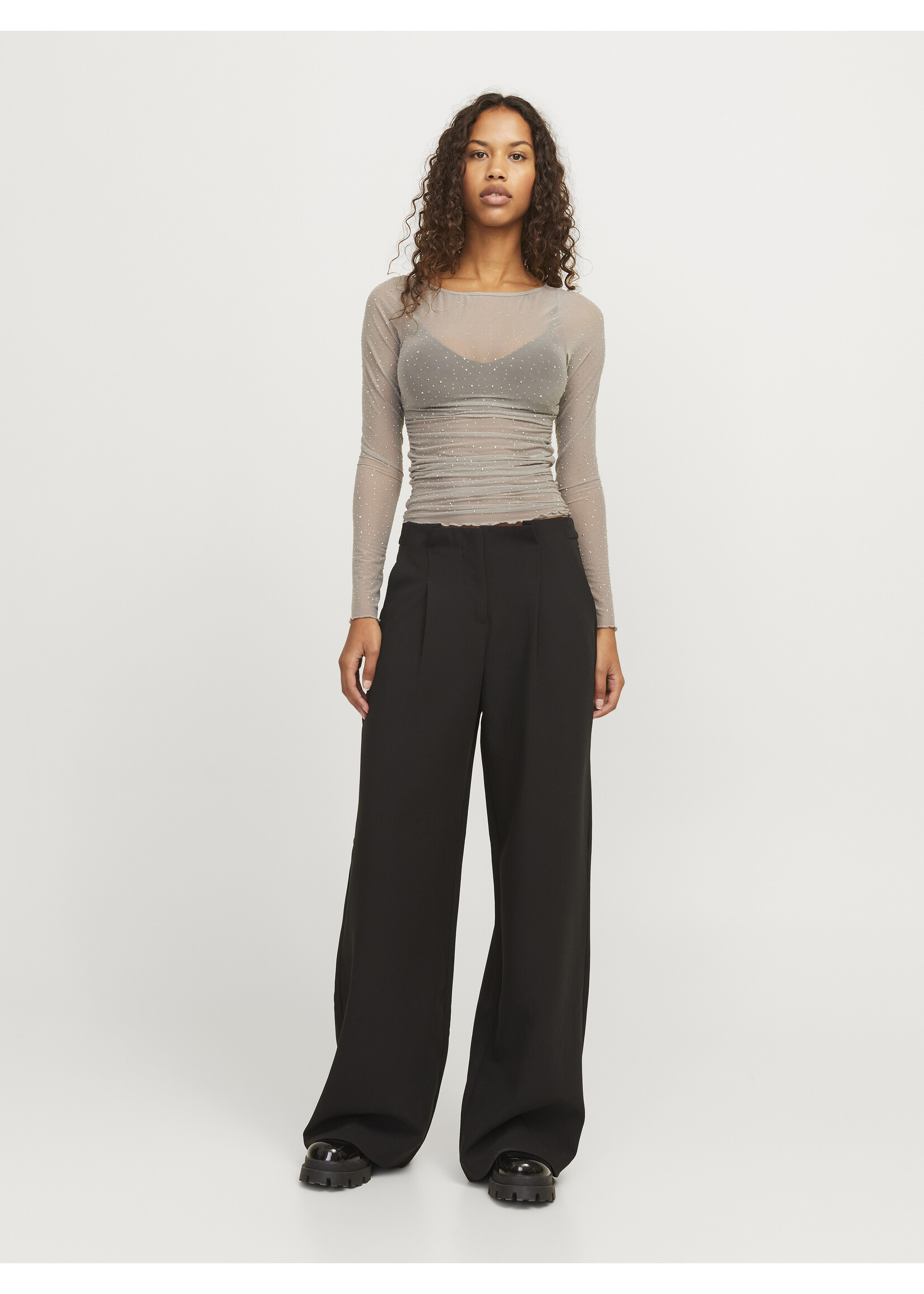 JJXX JXKIA LS SHINE TOP - GRAY