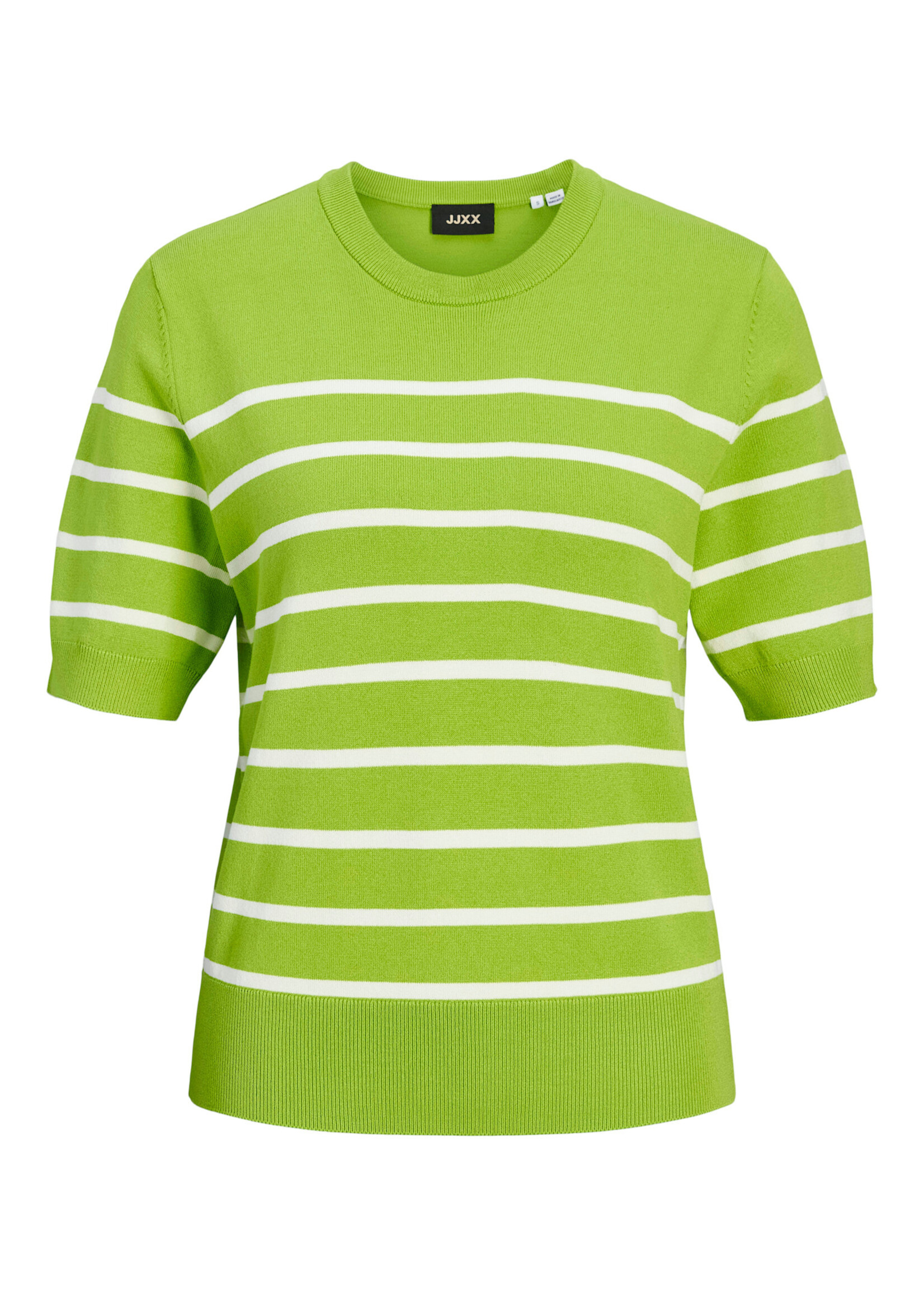 JJXX JXLAYLA COMFY SS KNIT PARROT GREEN/ VANILLA ICE