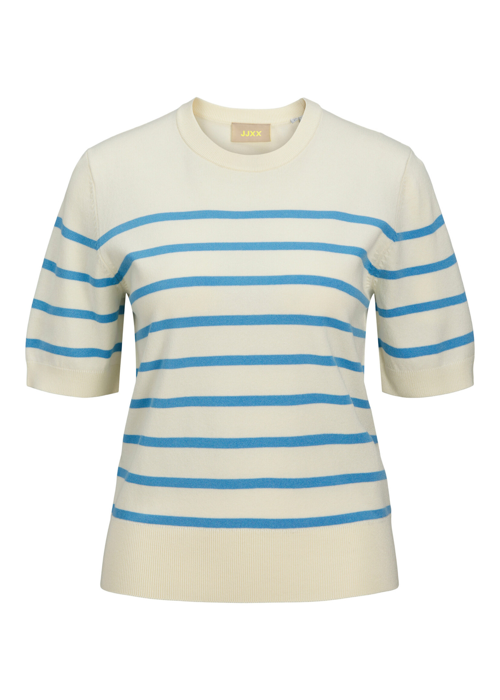 JJXX JXLAYLA COMFY SS KNIT VANILLA ICE/ LITTLE BOY BL