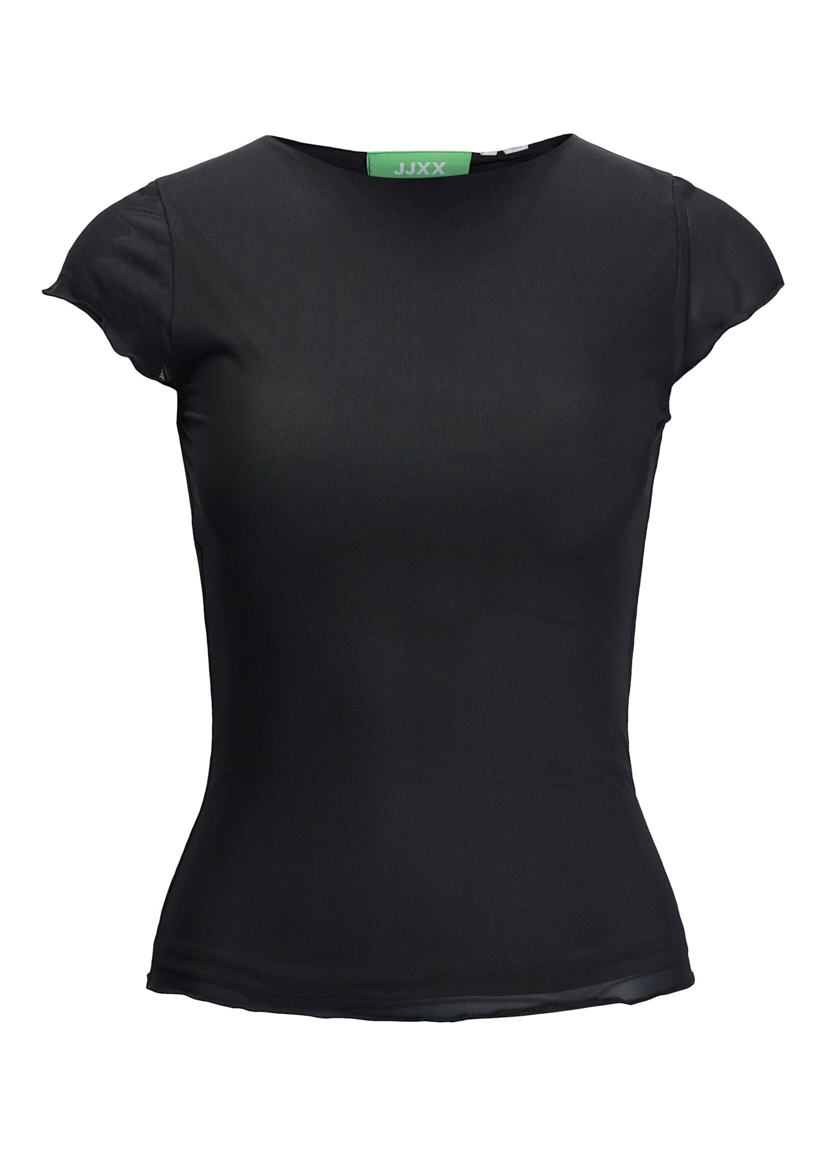 JXMINNA MESH CAP SLEEVE TOP BLACK
