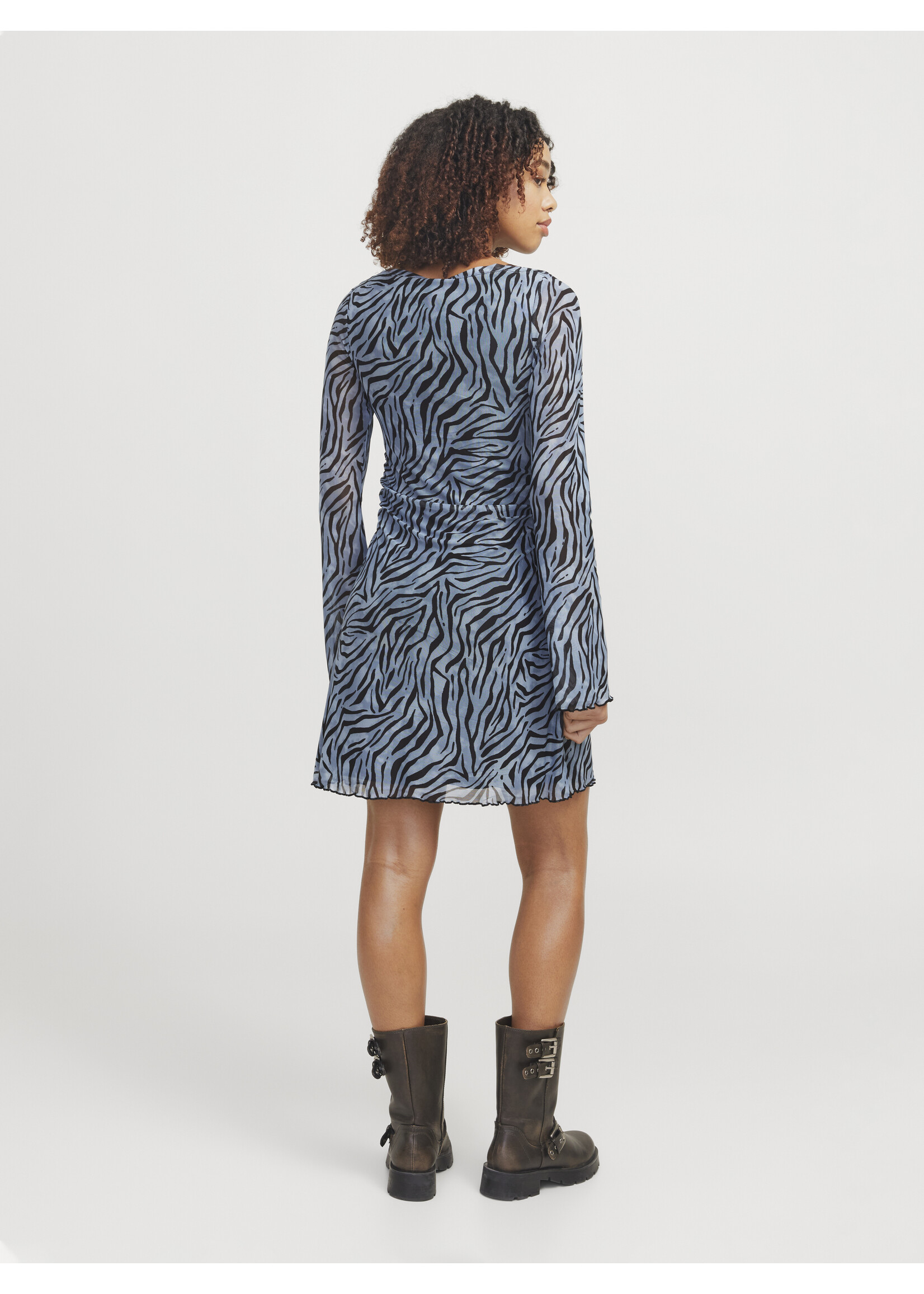 JJXX JXMINNA MESH LS DRESS - SKYWAY ZEBRA