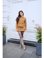 JJXX JXAVA SUEDE SKIRT - RUBBER BROWN