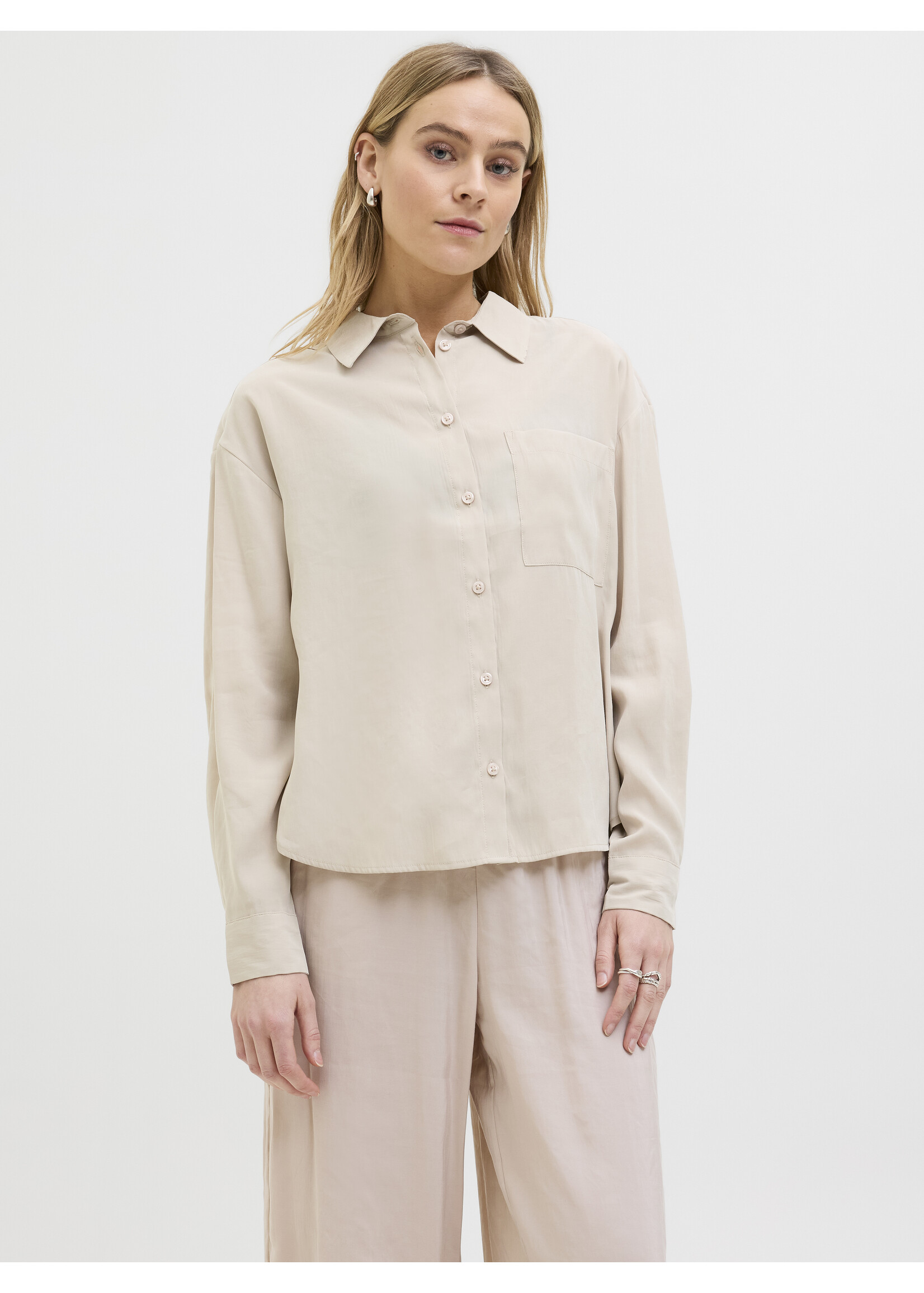 JXFIE SOFT LS SHIRT FEATHER GREY