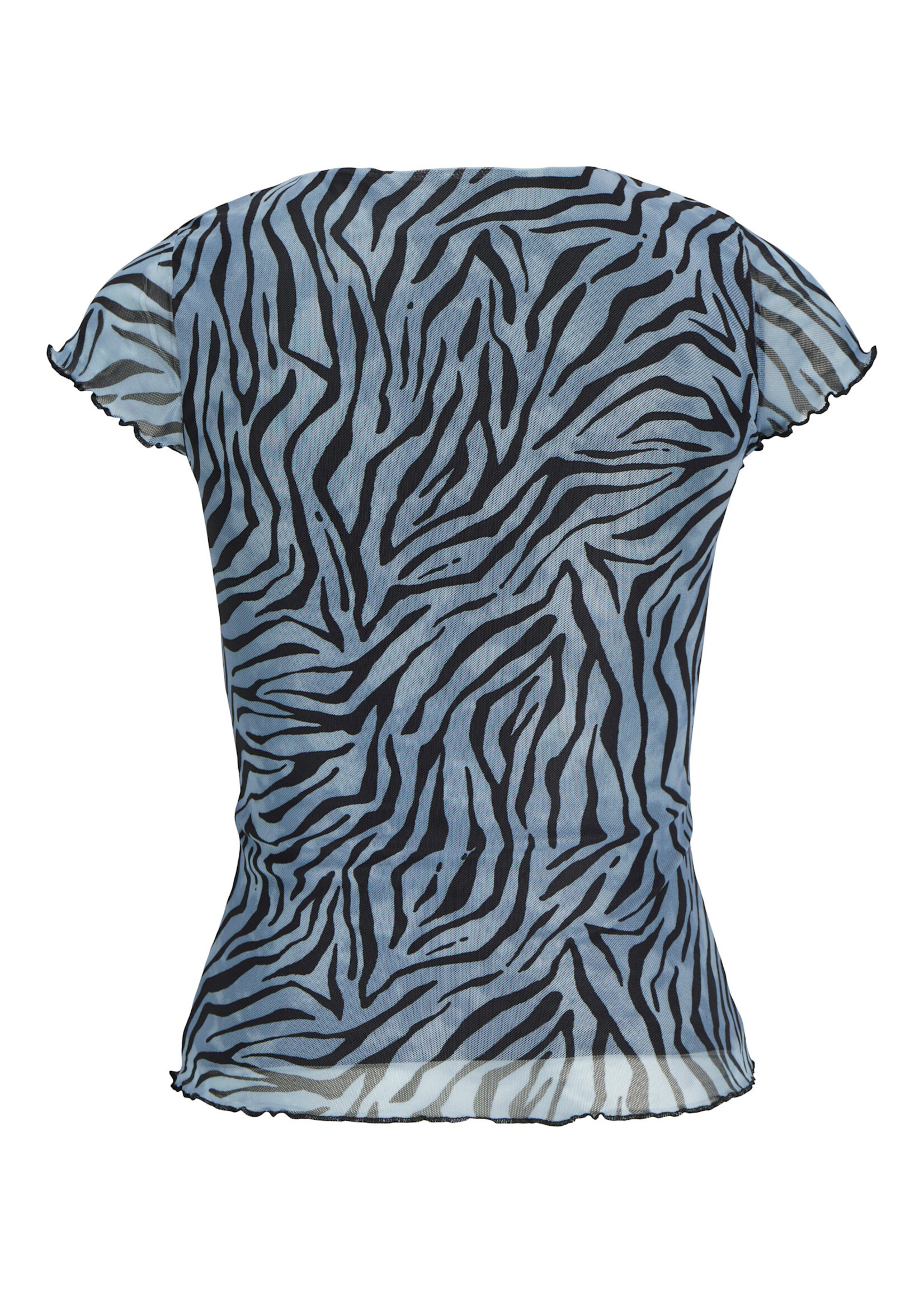 JJXX JXMINNA MESH CAP SLEEVE TOP - SKYWAY ZEBRA