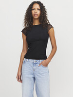 JXMINNA MESH CAP SLEEVE TOP BLACK