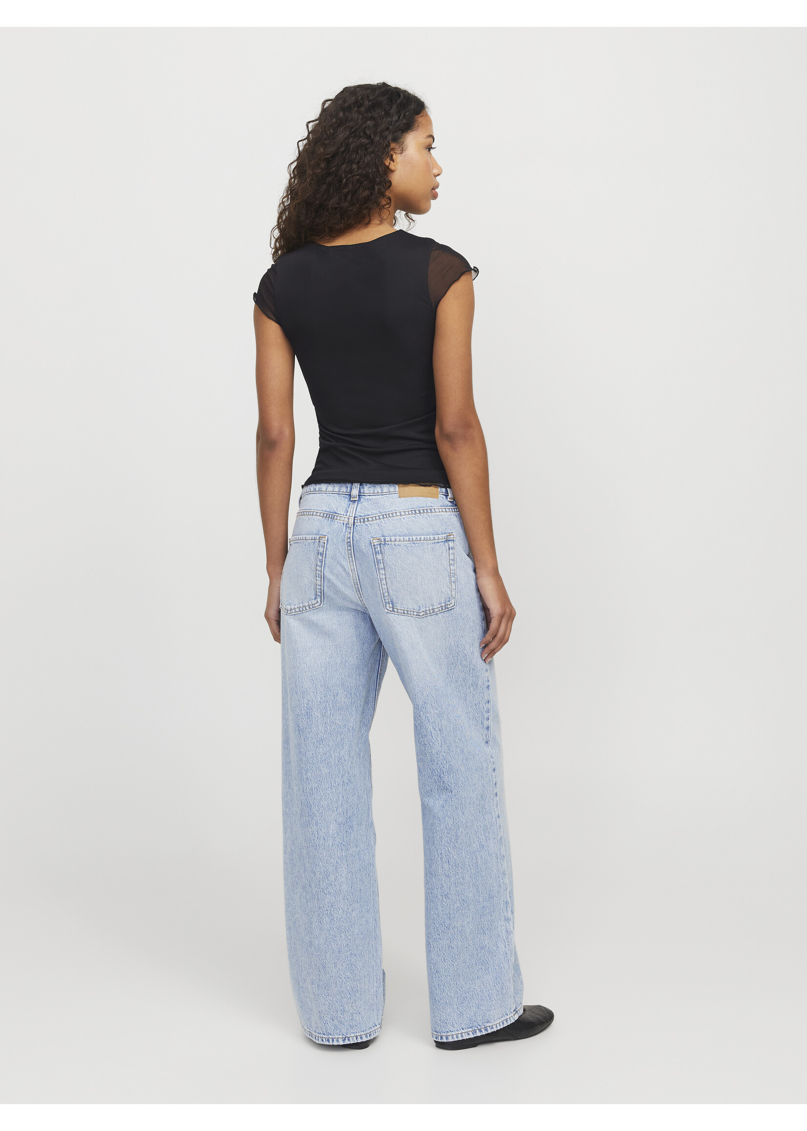 JXMINNA MESH CAP SLEEVE TOP