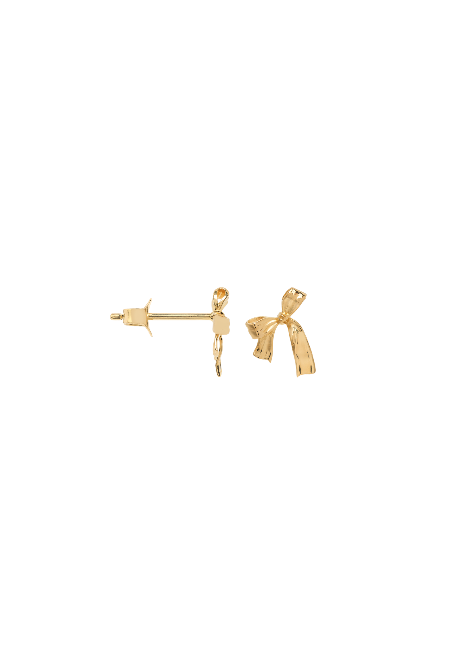 anna+nina Single small bow stud - gold