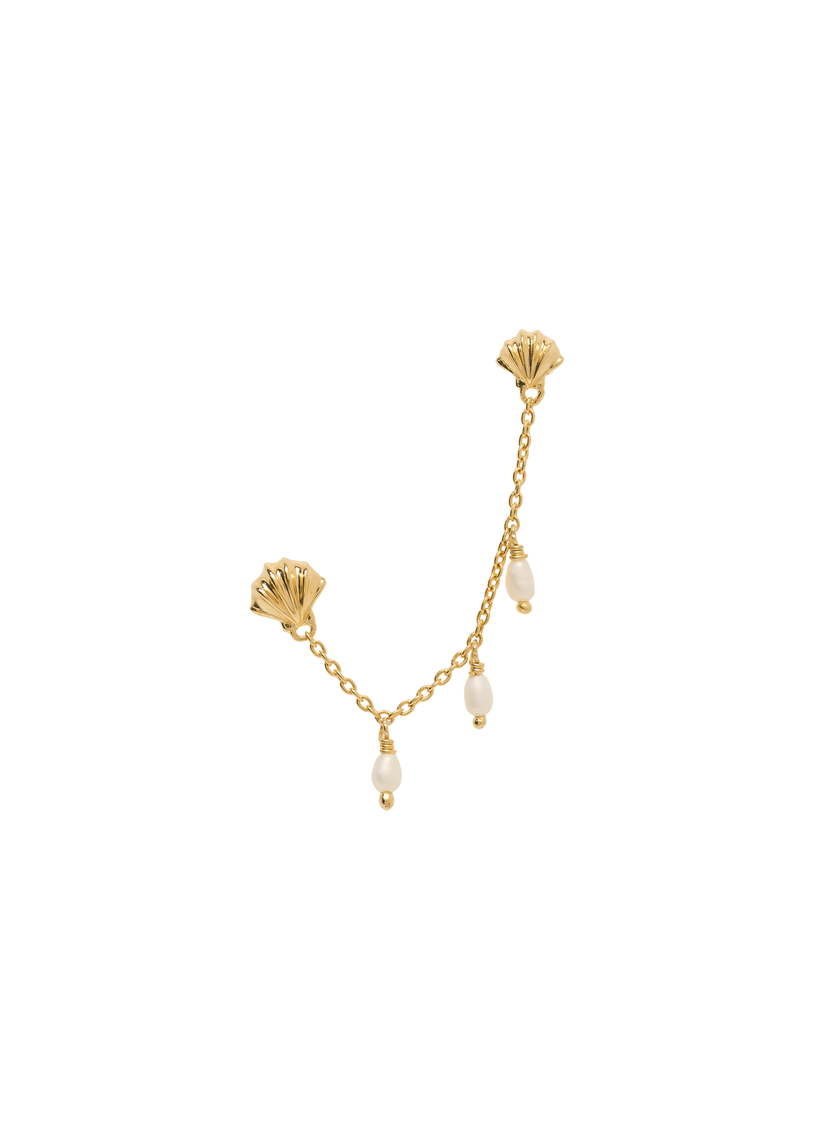 anna+nina Single ocean's opulence stud - gold