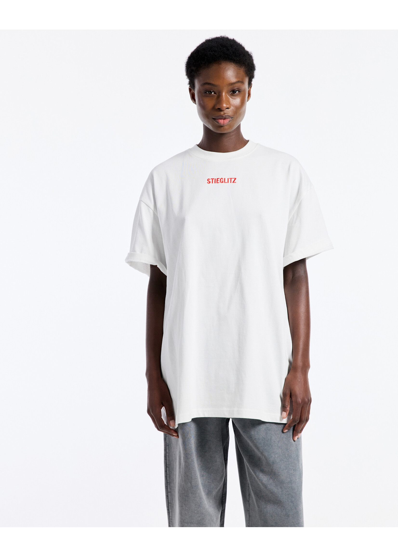 Stieglitz Sophie oversized T-shirt - White