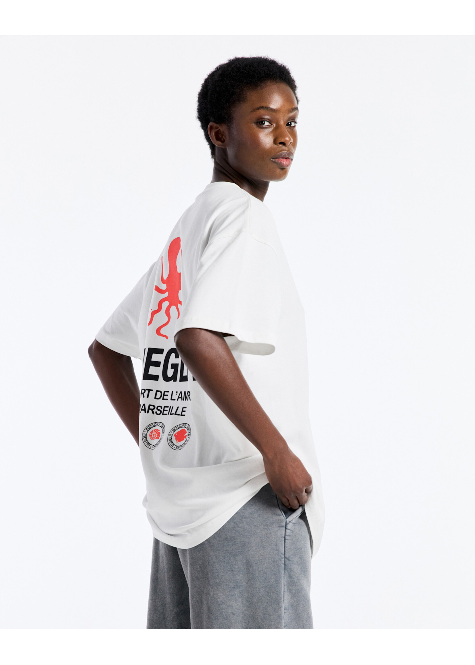 Stieglitz Sophie oversized T-shirt - White