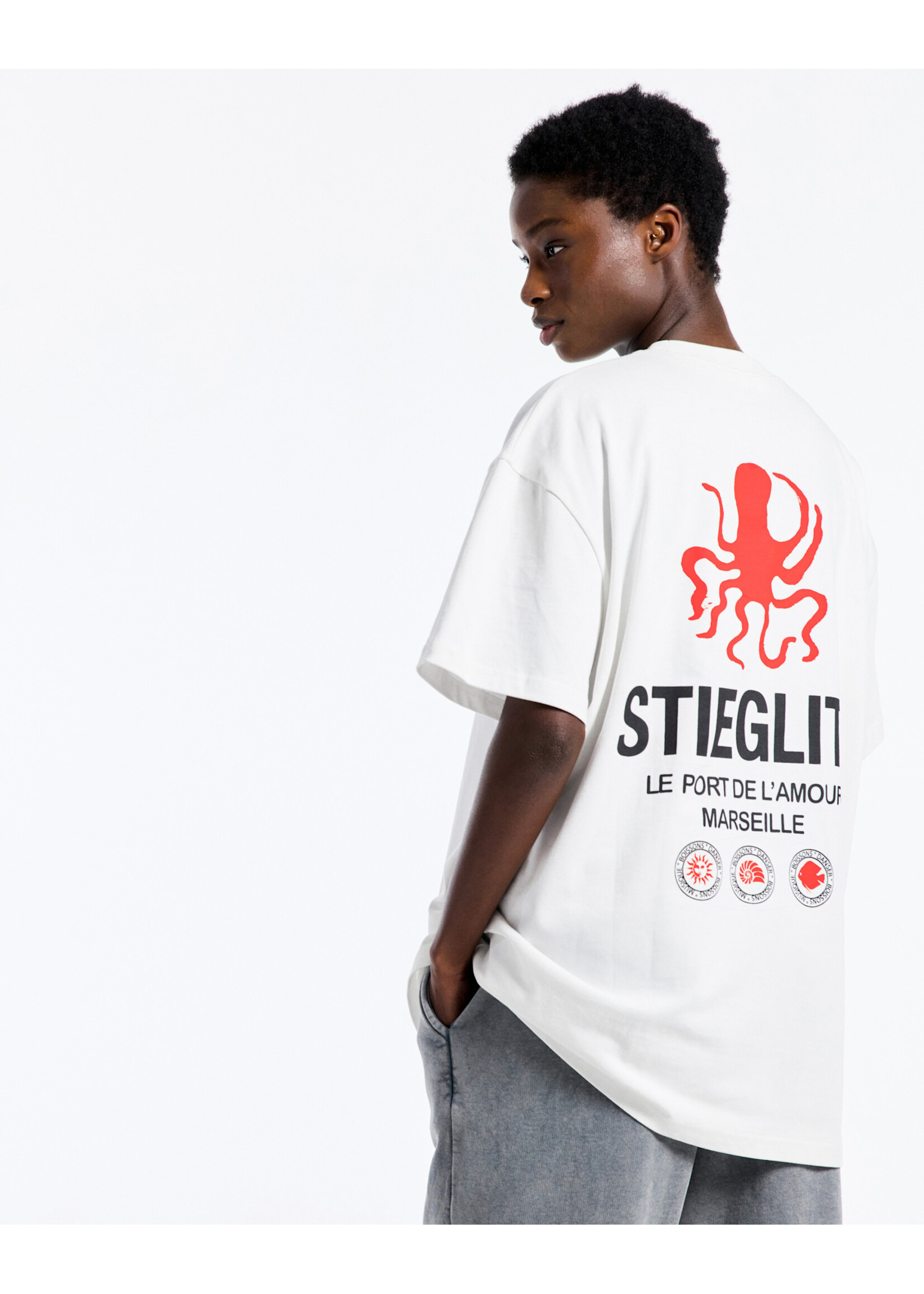 Stieglitz Sophie oversized T-shirt - White