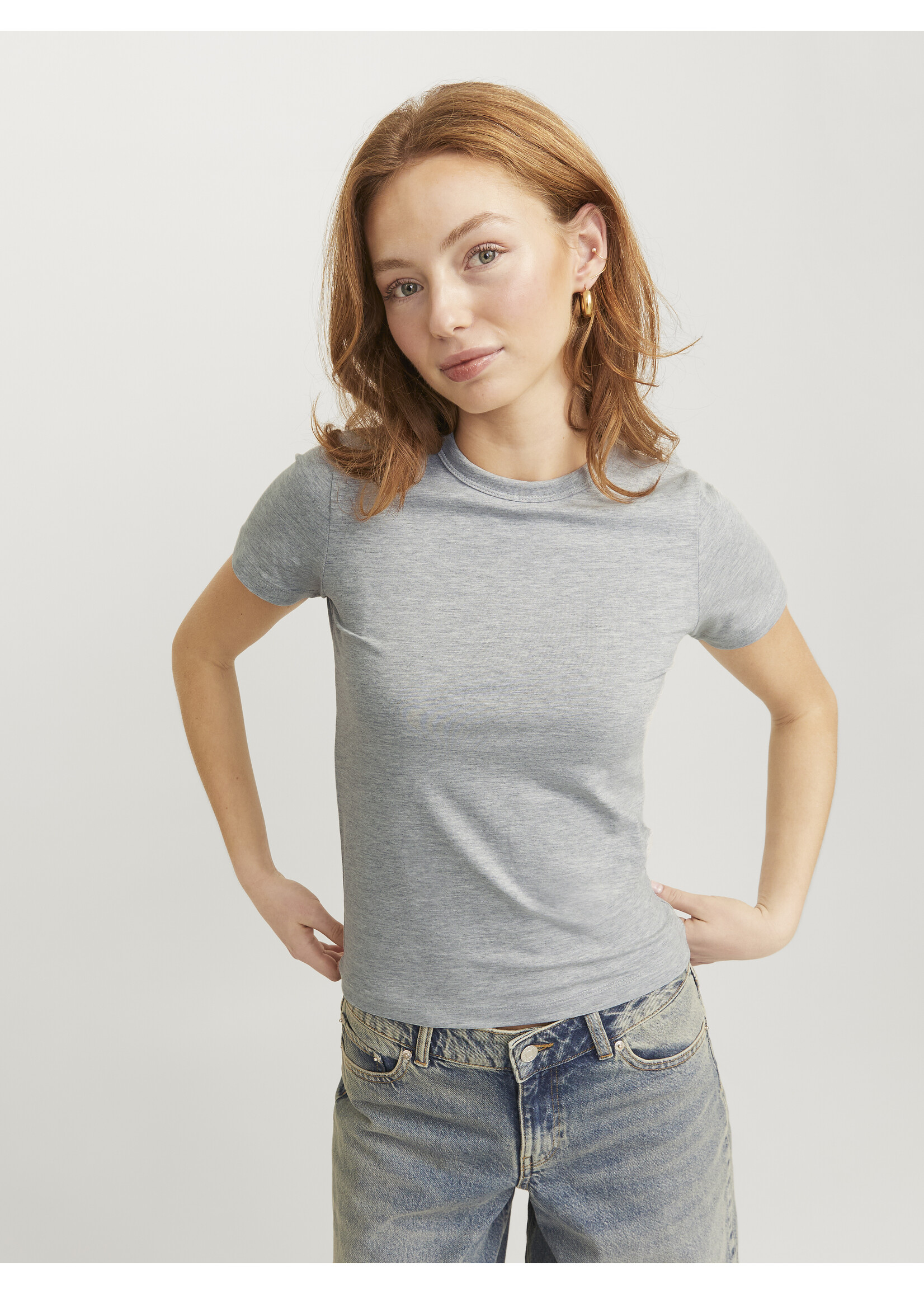 JXGIGI STR TEE - FEATHER GREY