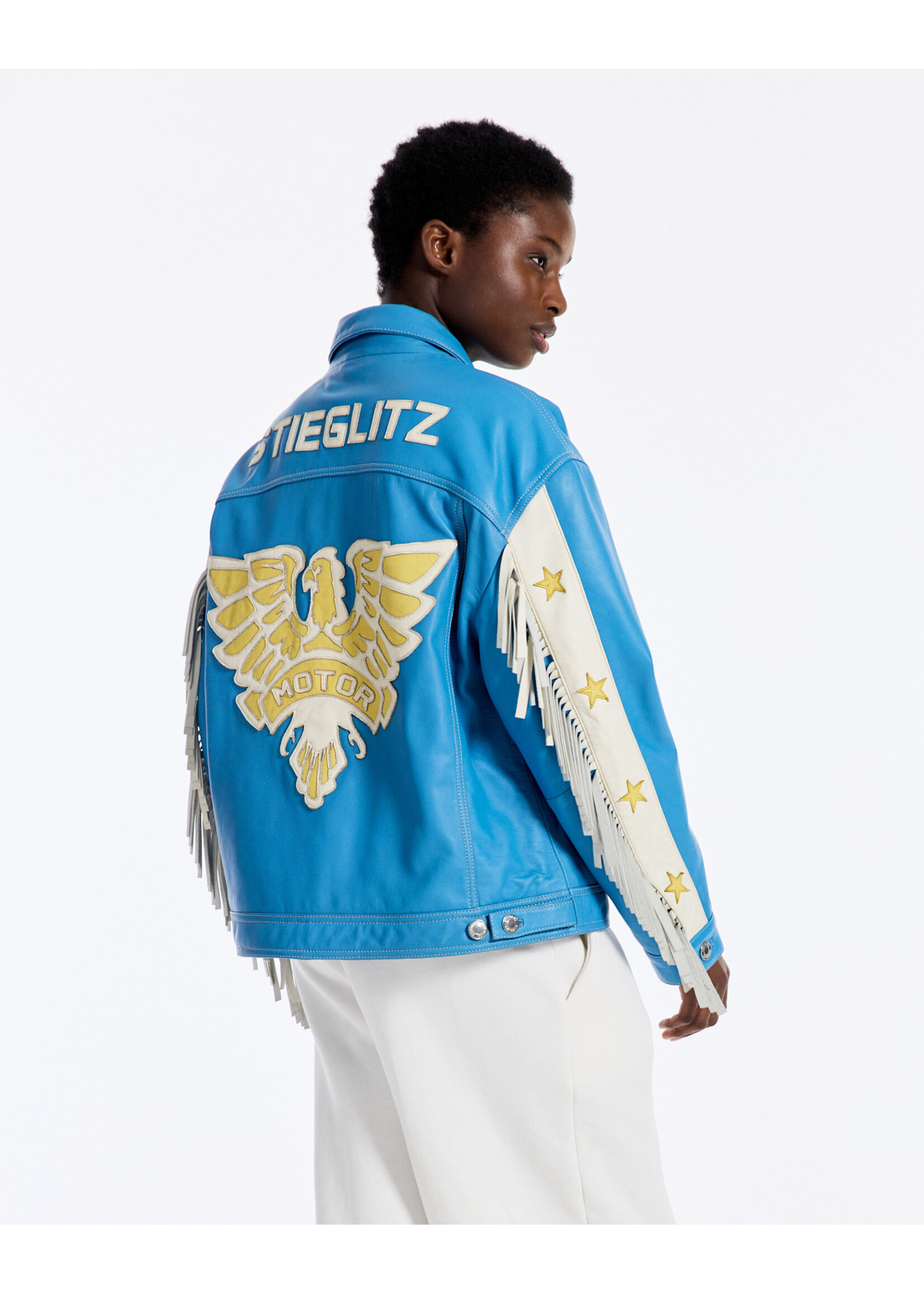 Stieglitz Kisha leather jacket - Blue