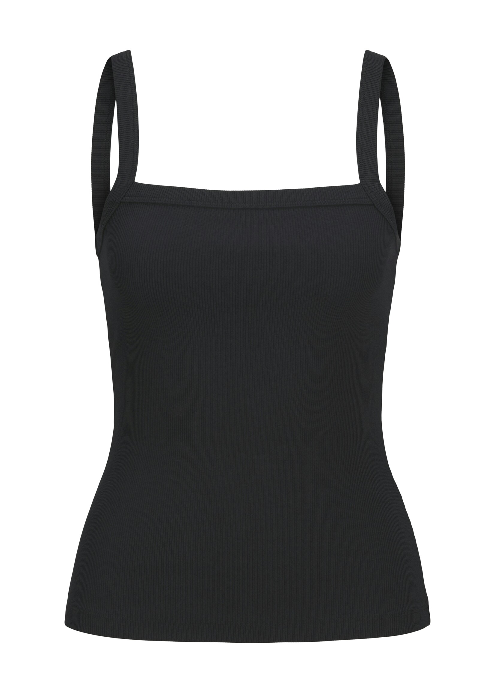 JXFIFI RIB TOP - BLACK