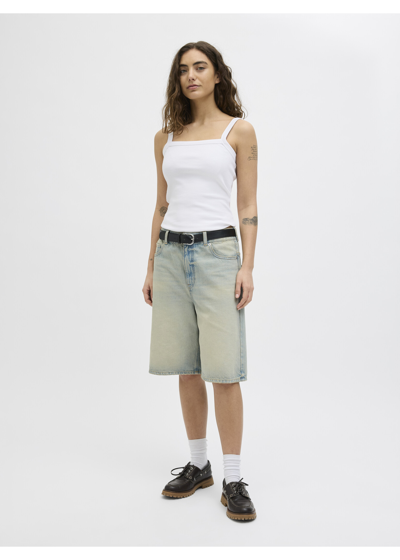 JXFIFI RIB TOP - BRIGHT WHITE