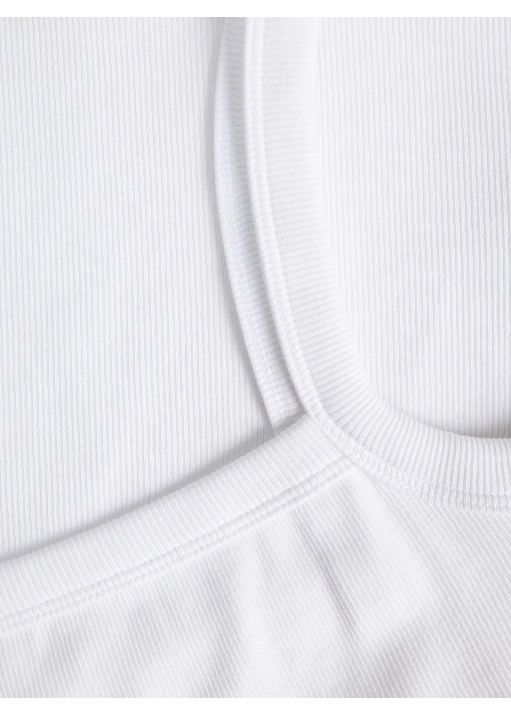 JXFIFI RIB TOP - BRIGHT WHITE