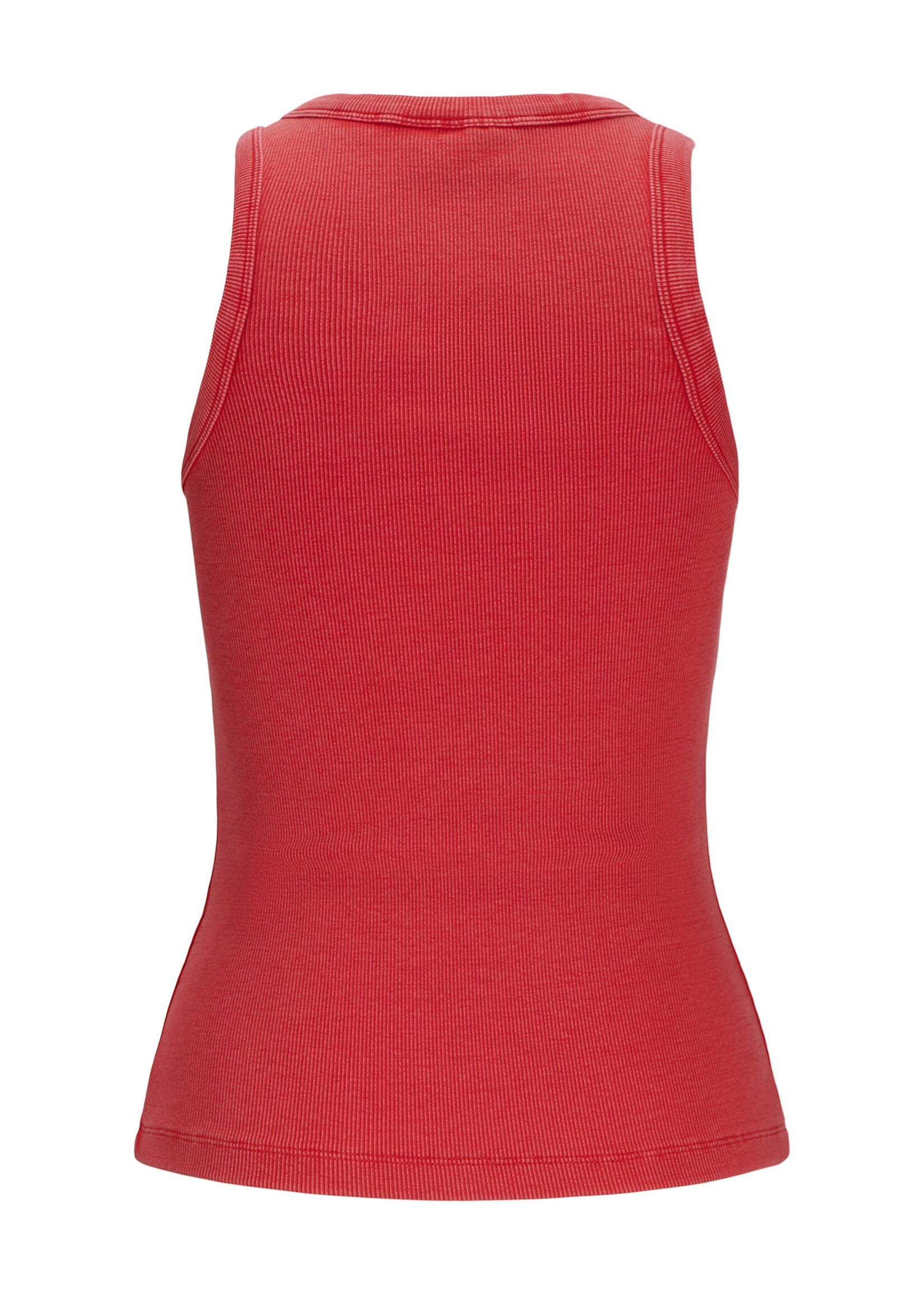 JXFOREST WASH RIB TOP - RACING RED