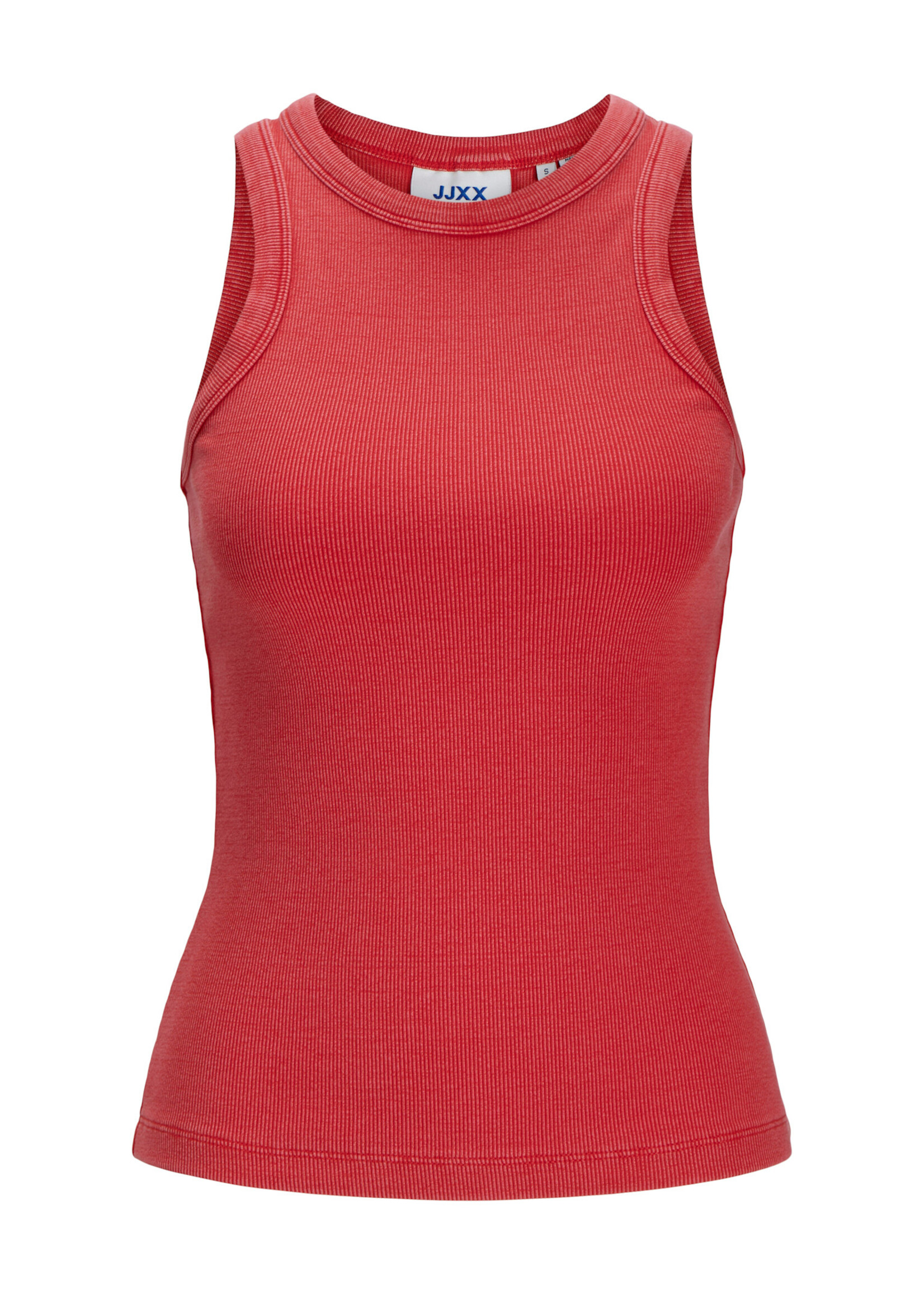 JXFOREST WASH RIB TOP - RACING RED
