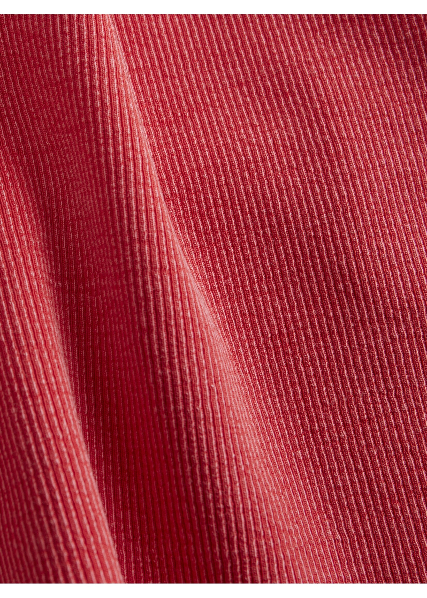 JXFOREST WASH RIB TOP - RACING RED