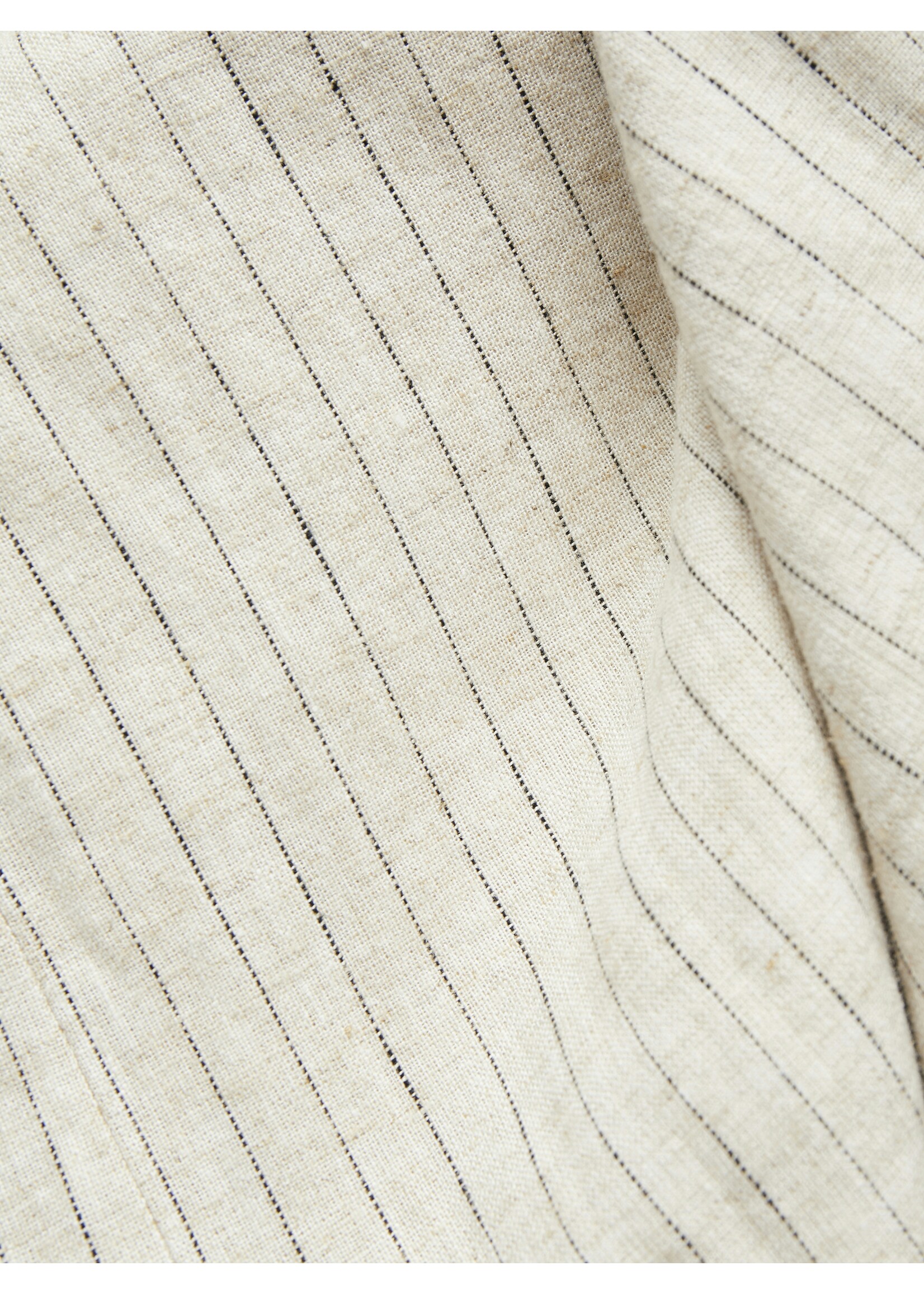 JJXX JXBREEZE FLORA SUMMER LINEN PANTS - FEATHER GRAY PINSTRIPE