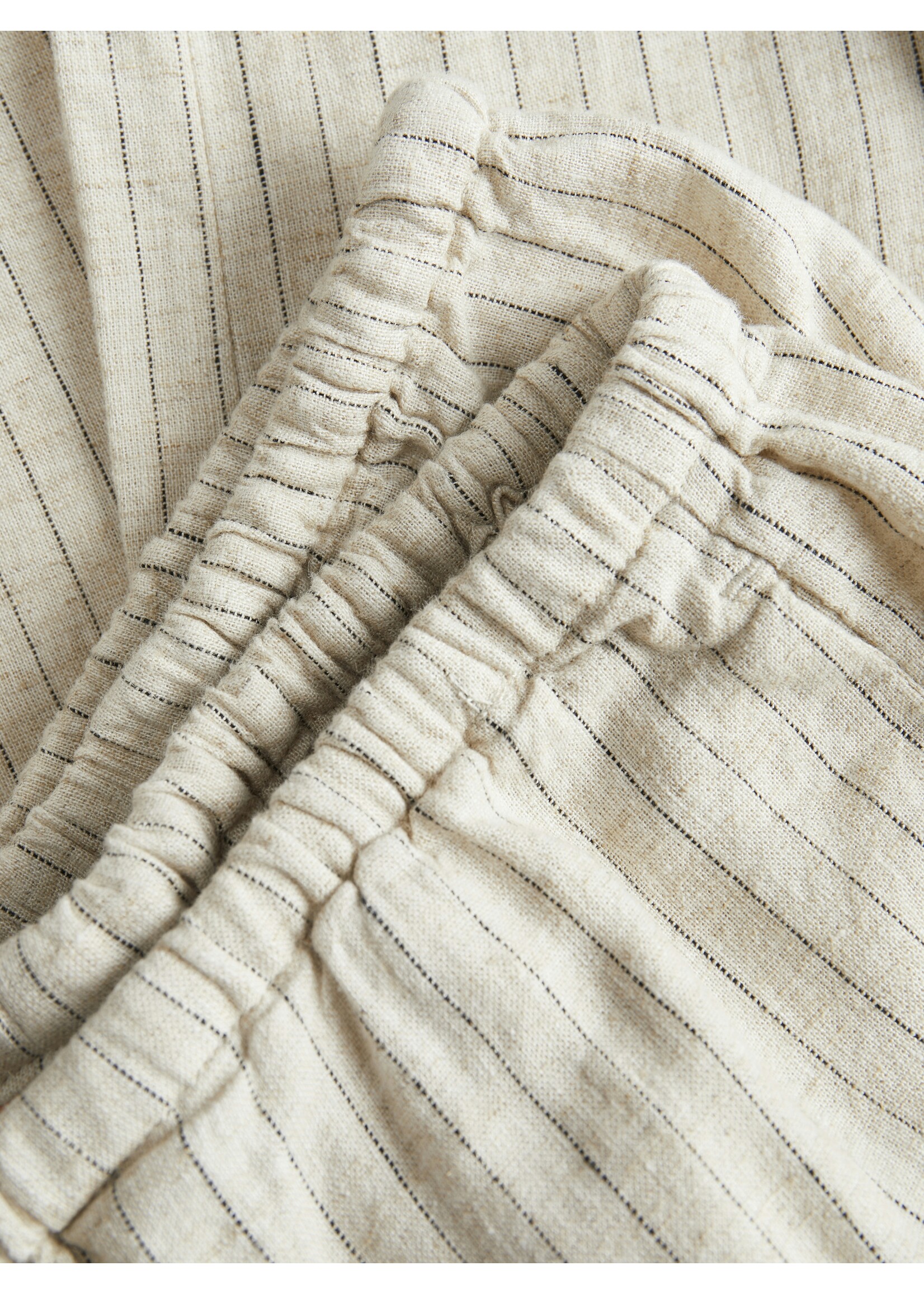 JJXX JXBREEZE FLORA SUMMER LINEN PANTS - FEATHER GRAY PINSTRIPE