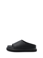 BIANCO BIAMILANO Slide Tumbled Faux Leather - Black