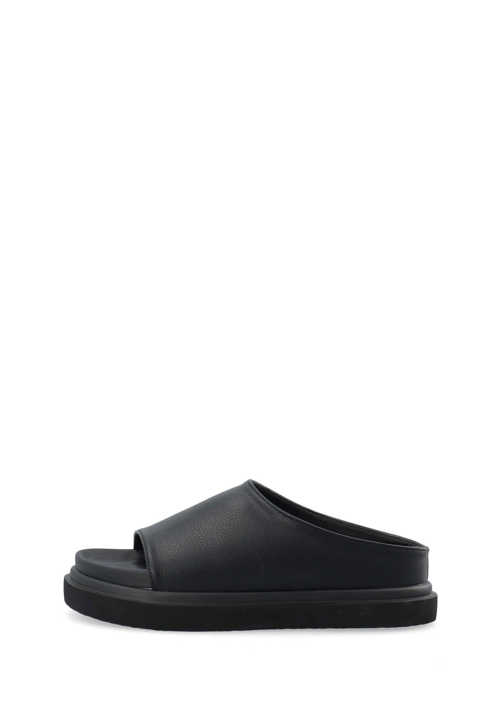 BIANCO BIAMILANO Slide Tumbled Faux Leather - Black