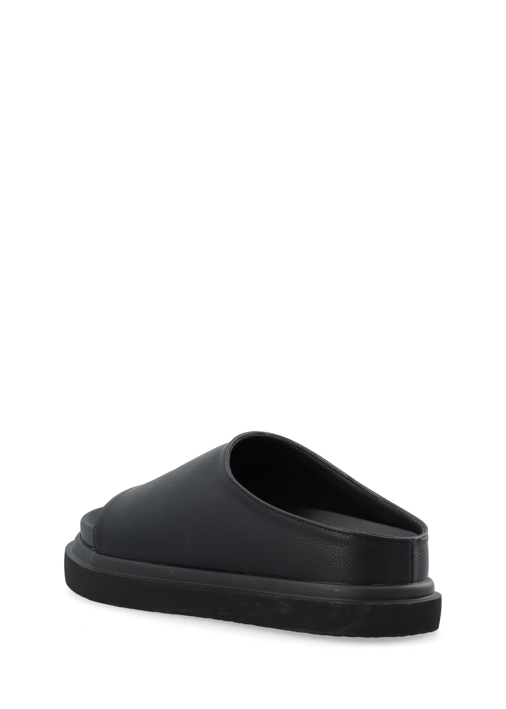BIANCO BIAMILANO Slide Tumbled Faux Leather - Black