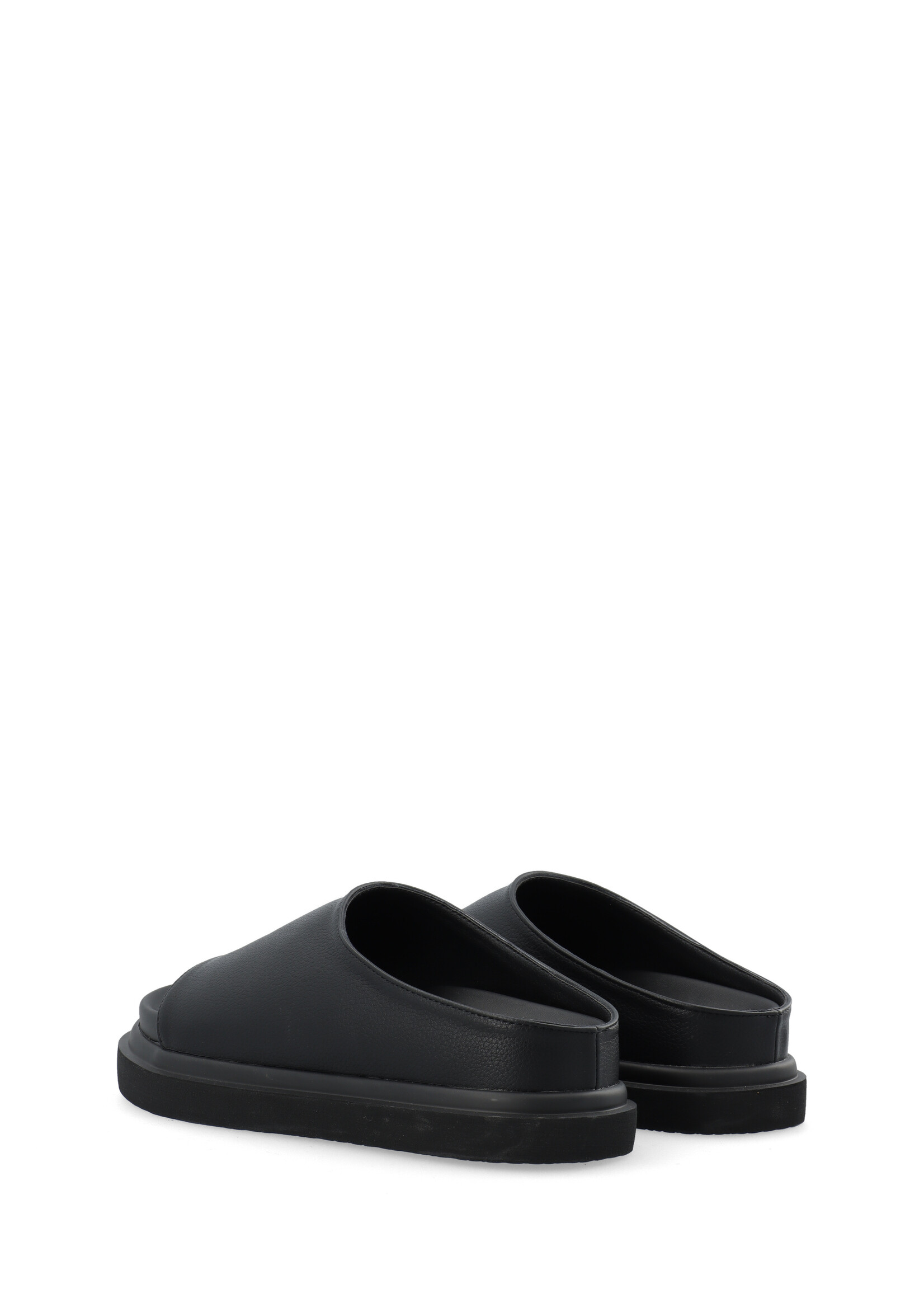 BIANCO BIAMILANO Slide Tumbled Faux Leather - Black