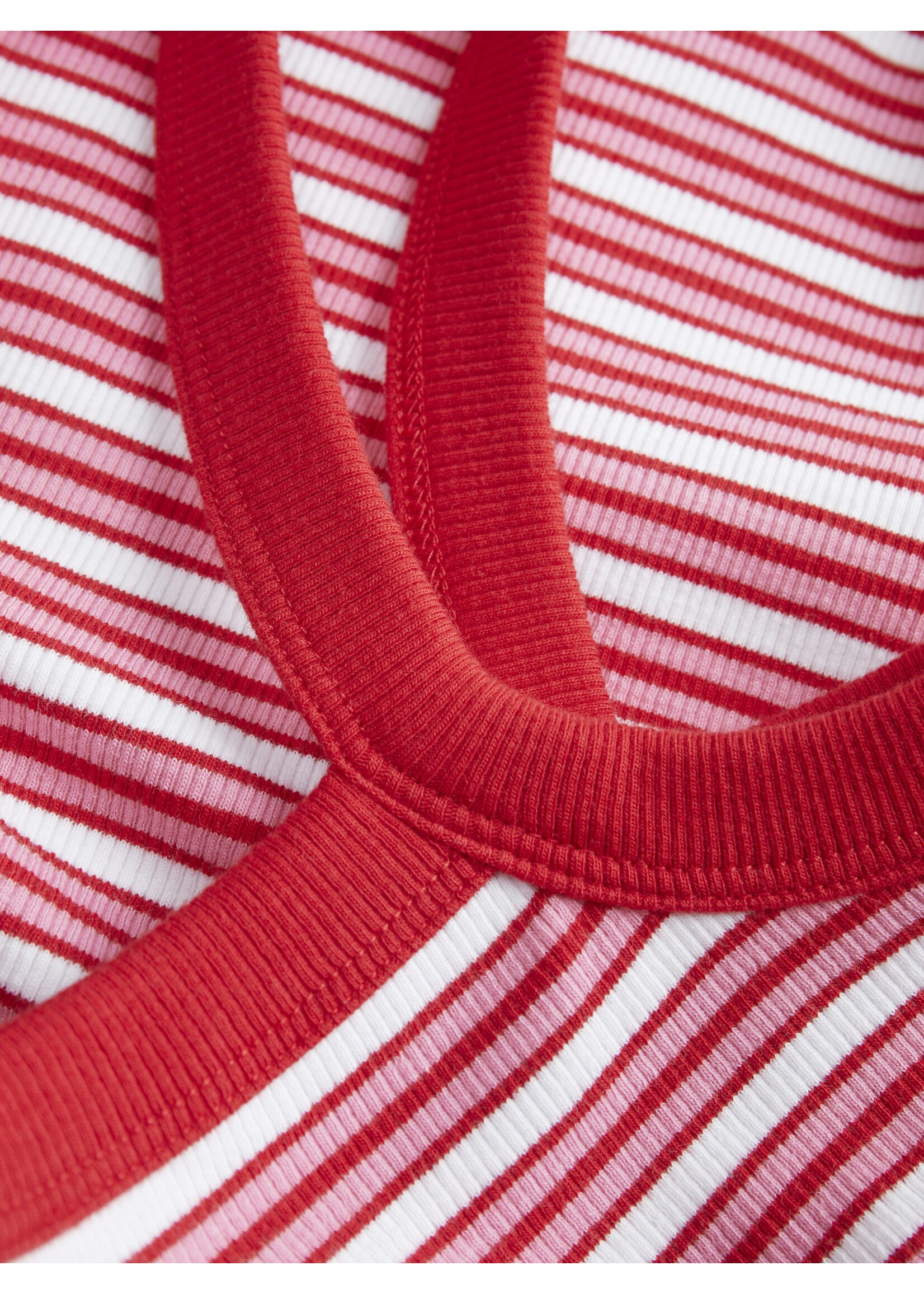 JXFIFI RIB STRIPE TOP - MORNING GLORY