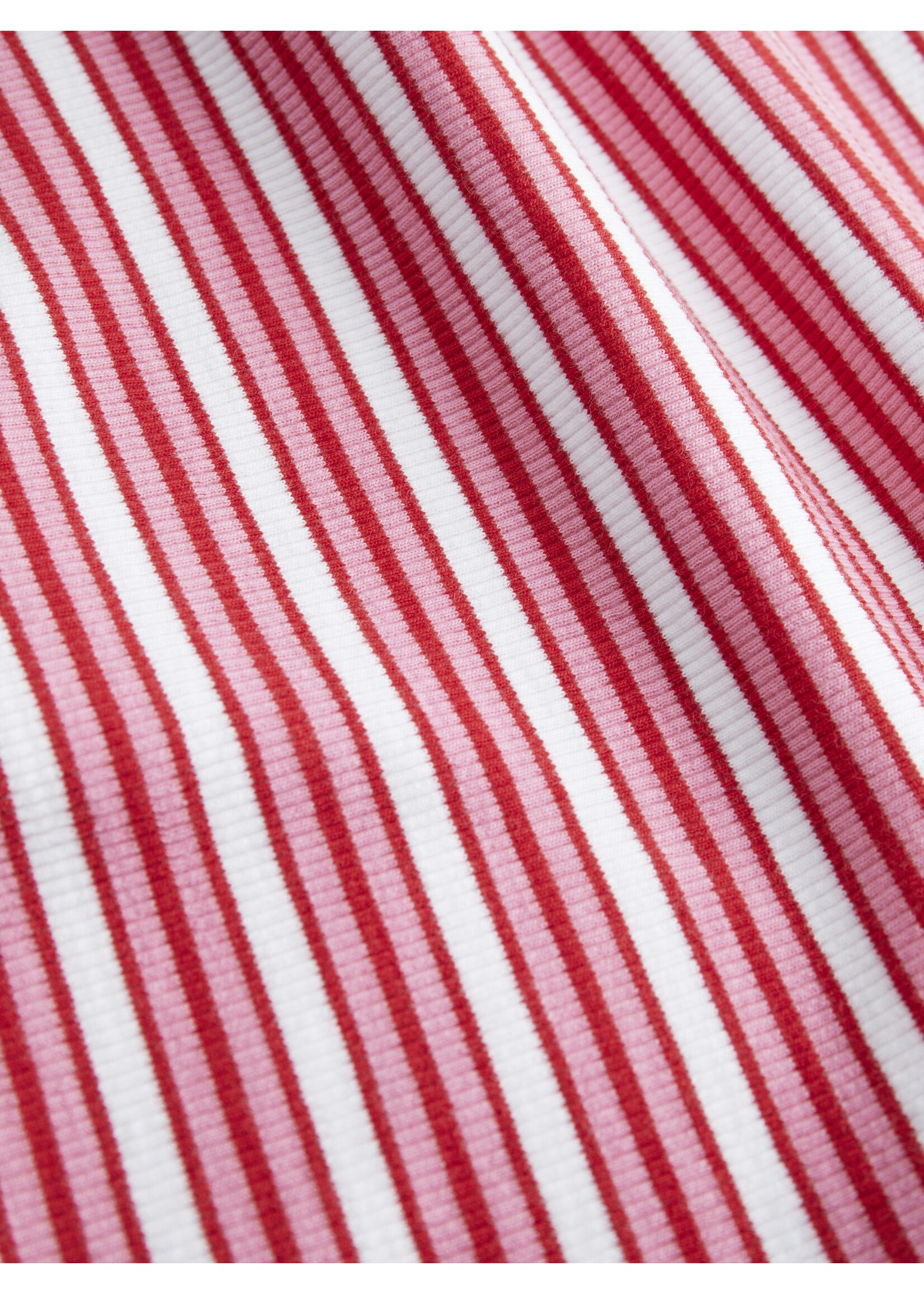 JXFIFI RIB STRIPE TOP - MORNING GLORY