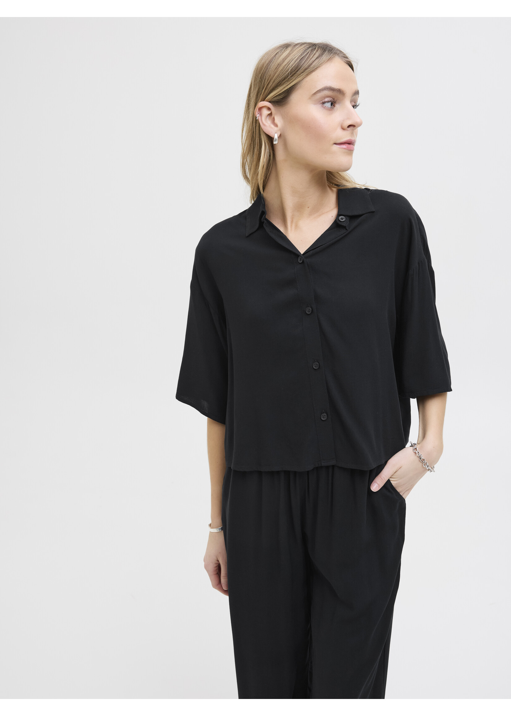 JXMIRA VISCOSE SHIRT - BLACK
