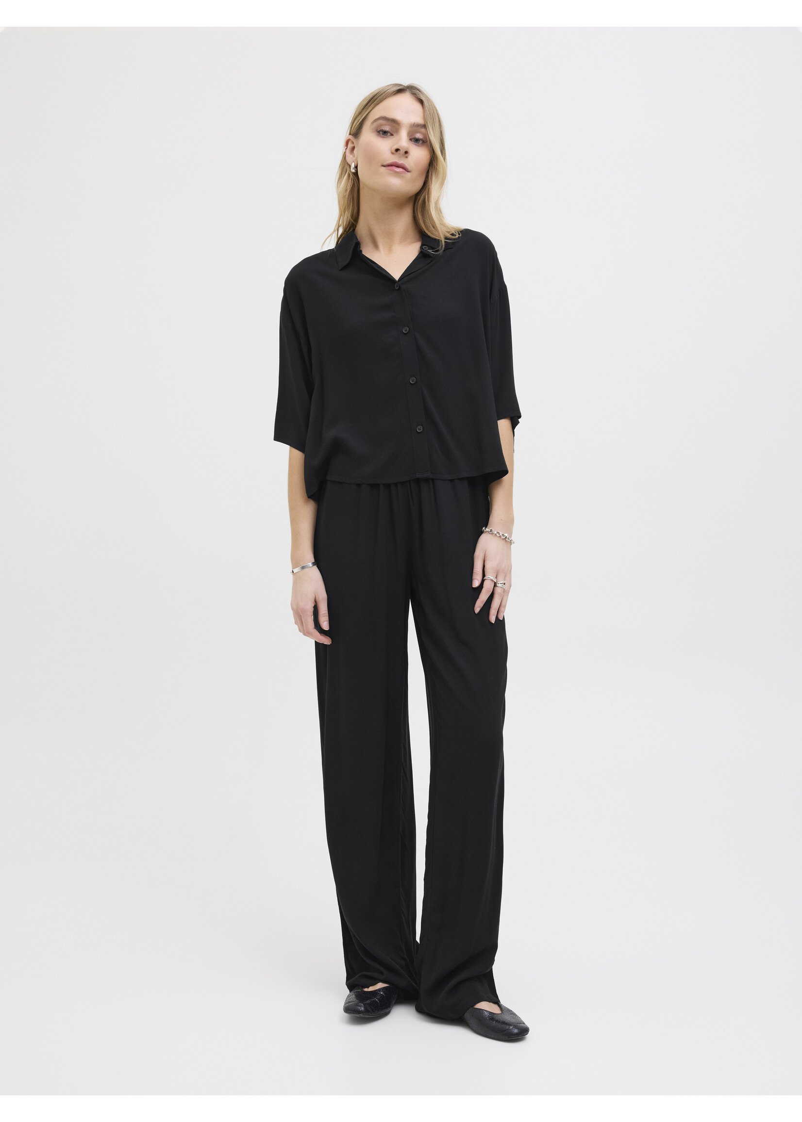 JXMIRA VISCOSE SHIRT - BLACK