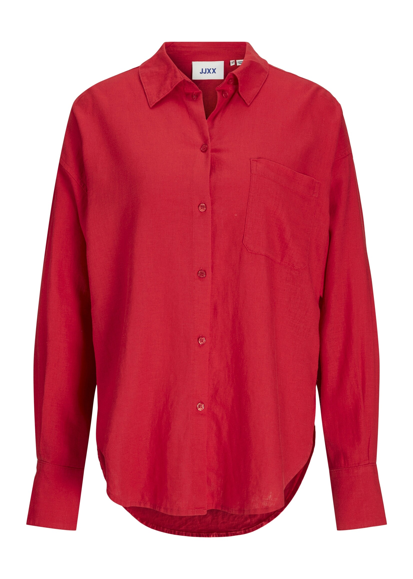 JXJAMIE BREEZE SUMMER LINEN SHIRT - RACING RED