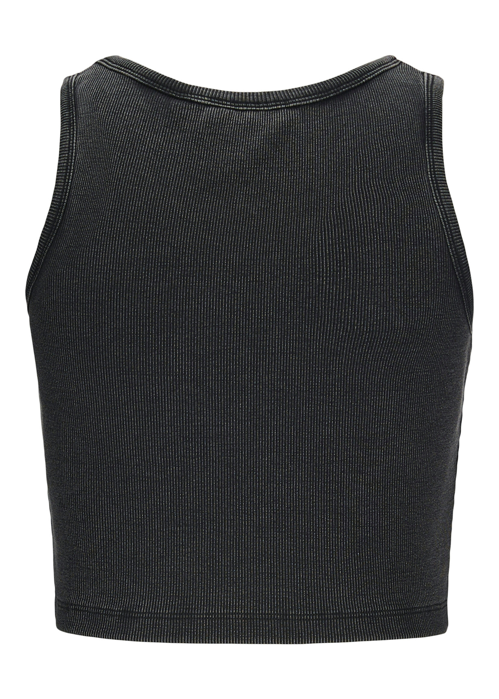 JXFALLON WASH RIB TOP - BLACK
